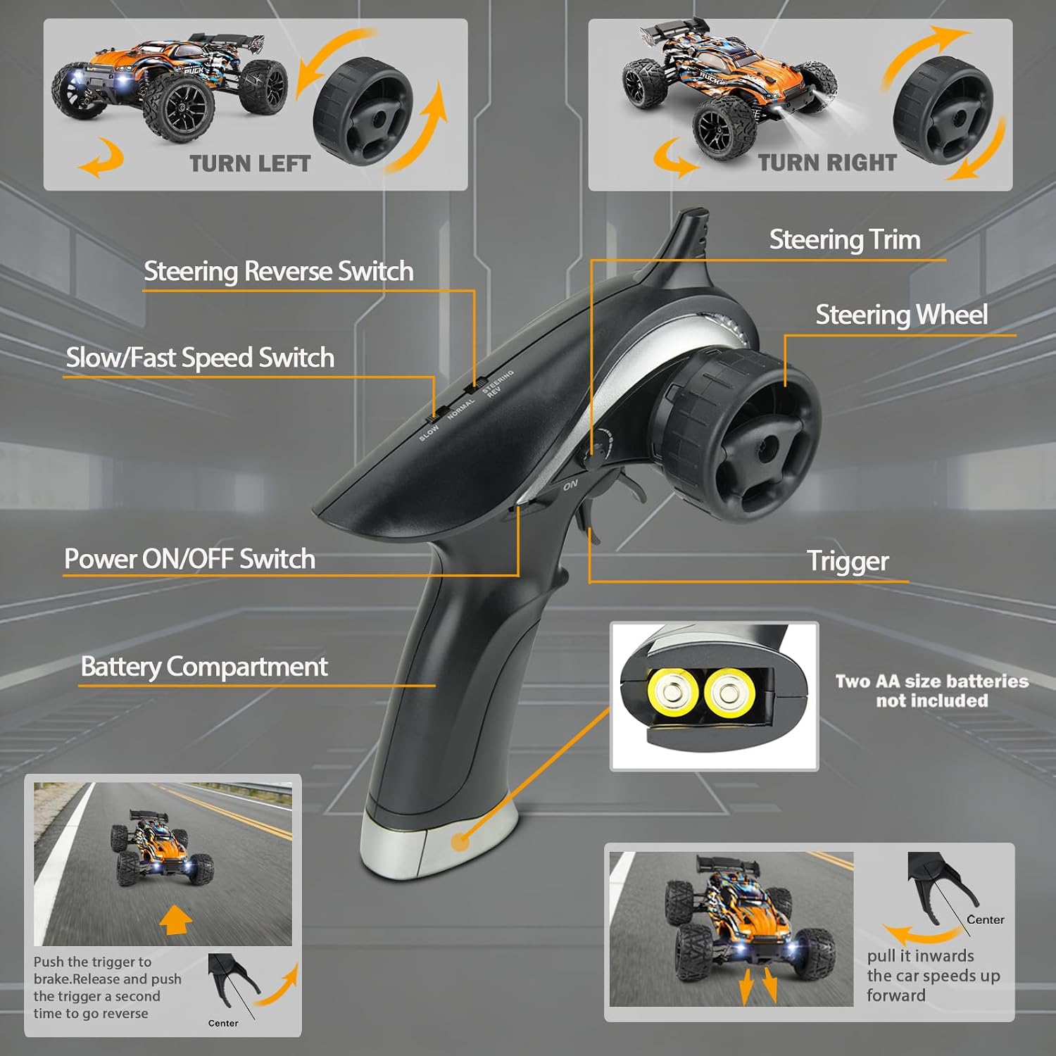 Detalle de HAIBOXING Ferngesteuertes RC Buggy 36 km/h