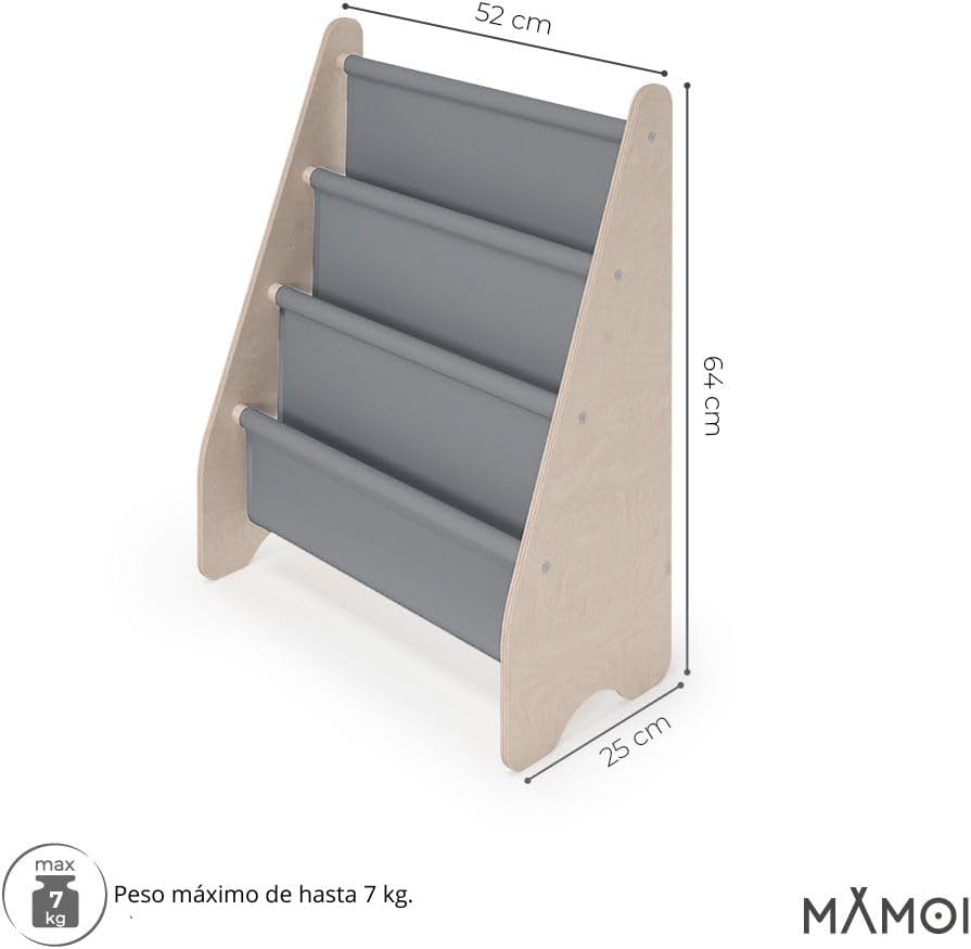 Detalle de MAMOI® Estantería Infantil para Libros - 100% Eco 🌱