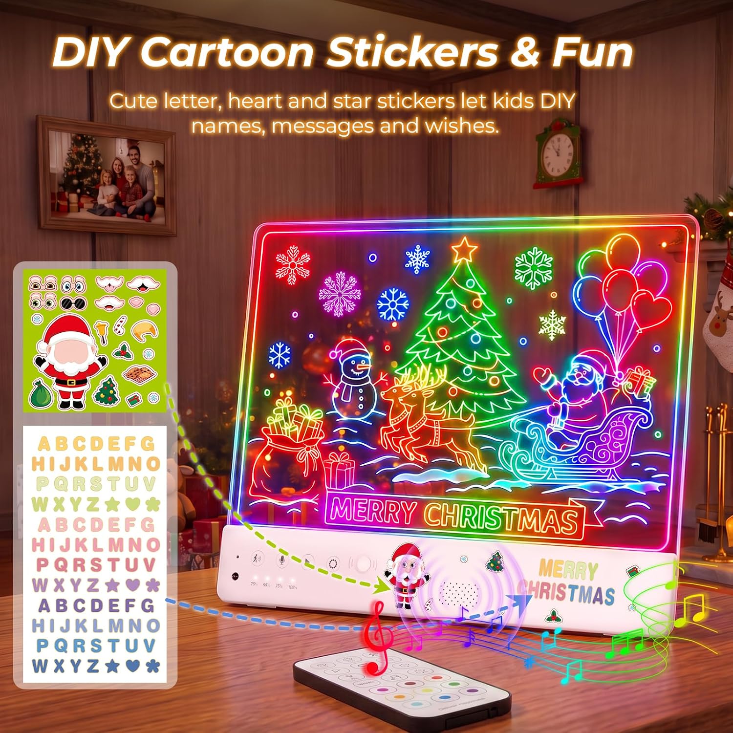 Detalle 2 de Mukypixy muk-hbd-2-wt-zhu 16-Inch Rechargeable LED Drawing Board for Kids