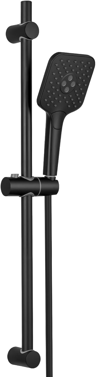 Detalle de Auralum Saliscendi Doccia in Acciaio Inox 70 cm con Soffione Multifunzione e Tubo 150 cm