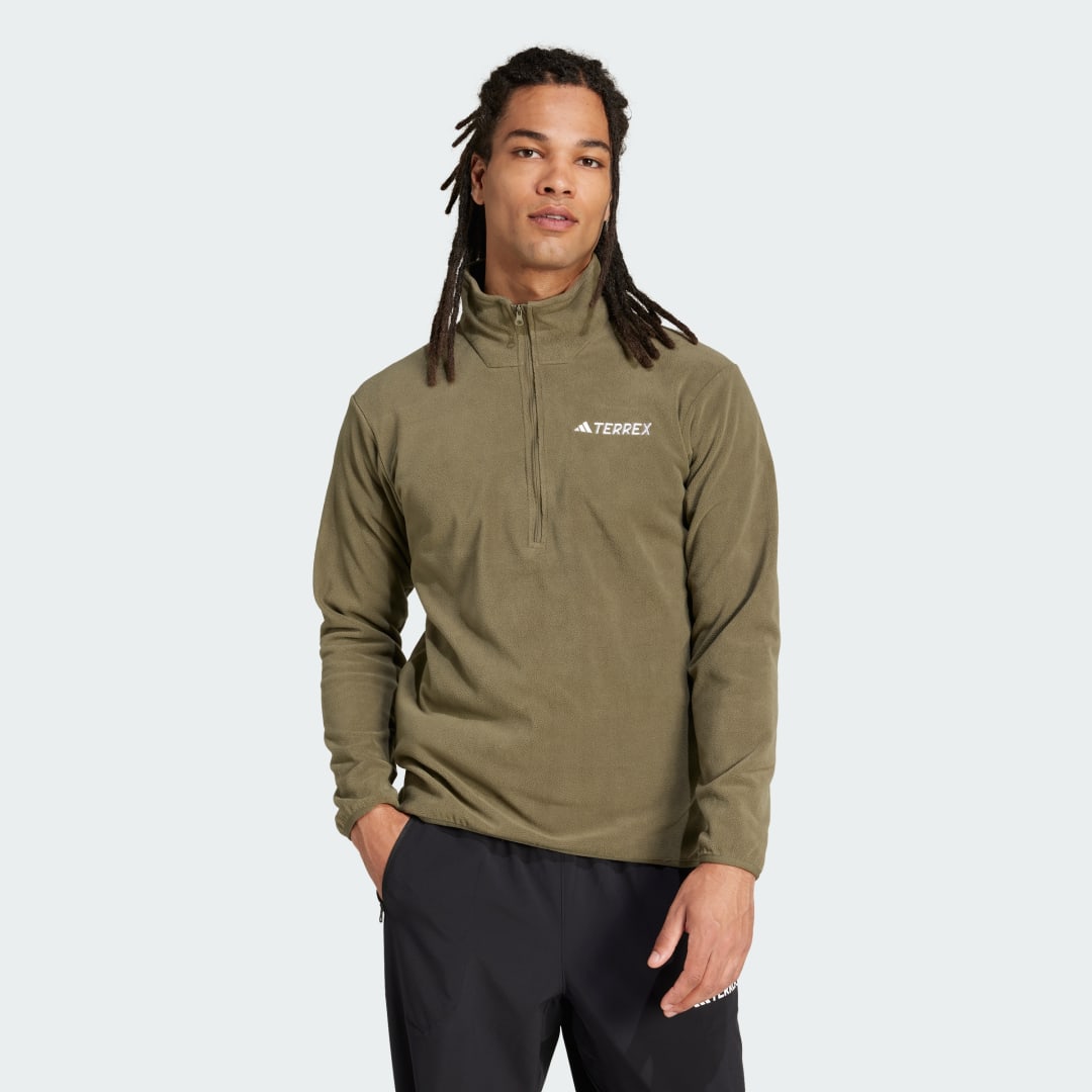 Detalle de Sudadera de felpa con cremallera hasta el pecho Multi Essentials de Adidas