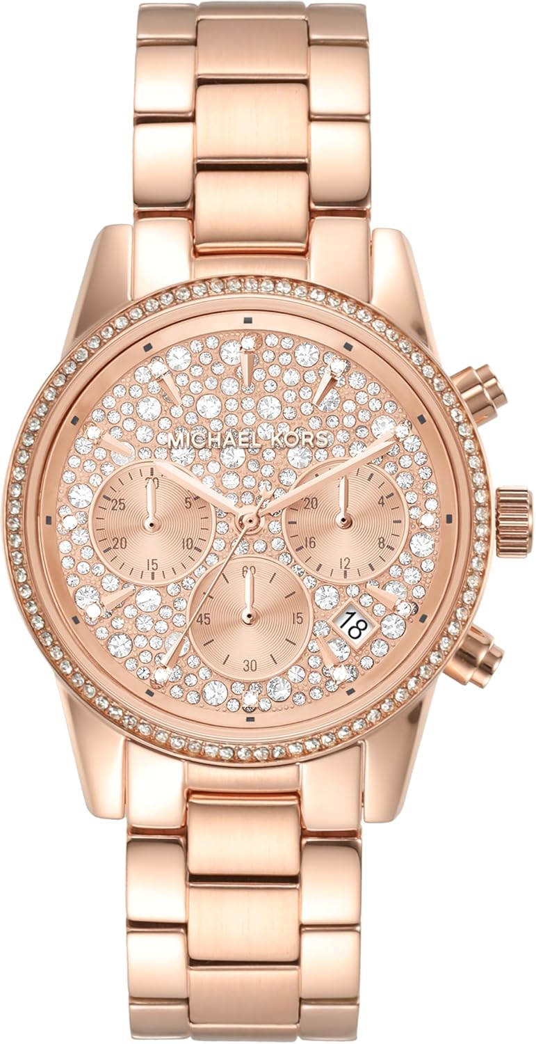 Detalle 2 de Michael Kors Bryant Donna: Orologio cronografo al quarzo da 37 mm con cinturino in acciaio inox