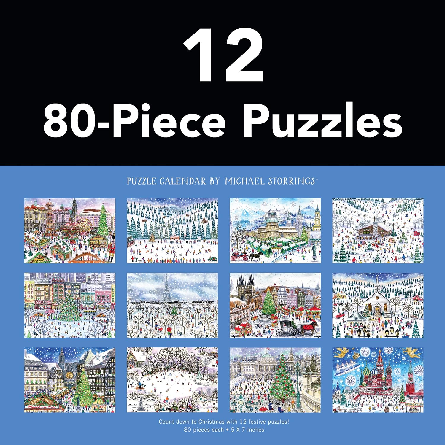 Detalle de Galison 12 Days of Christmas 80-piece puzzle 🧩