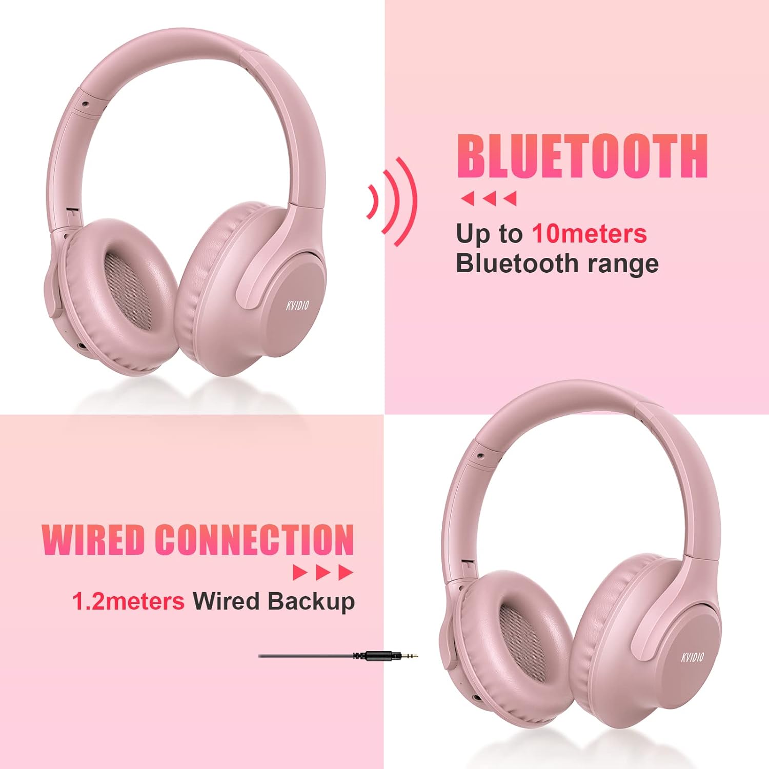 Thumbnail 6 de KVIDIO Bluetooth Headphones 65h playtime 📢