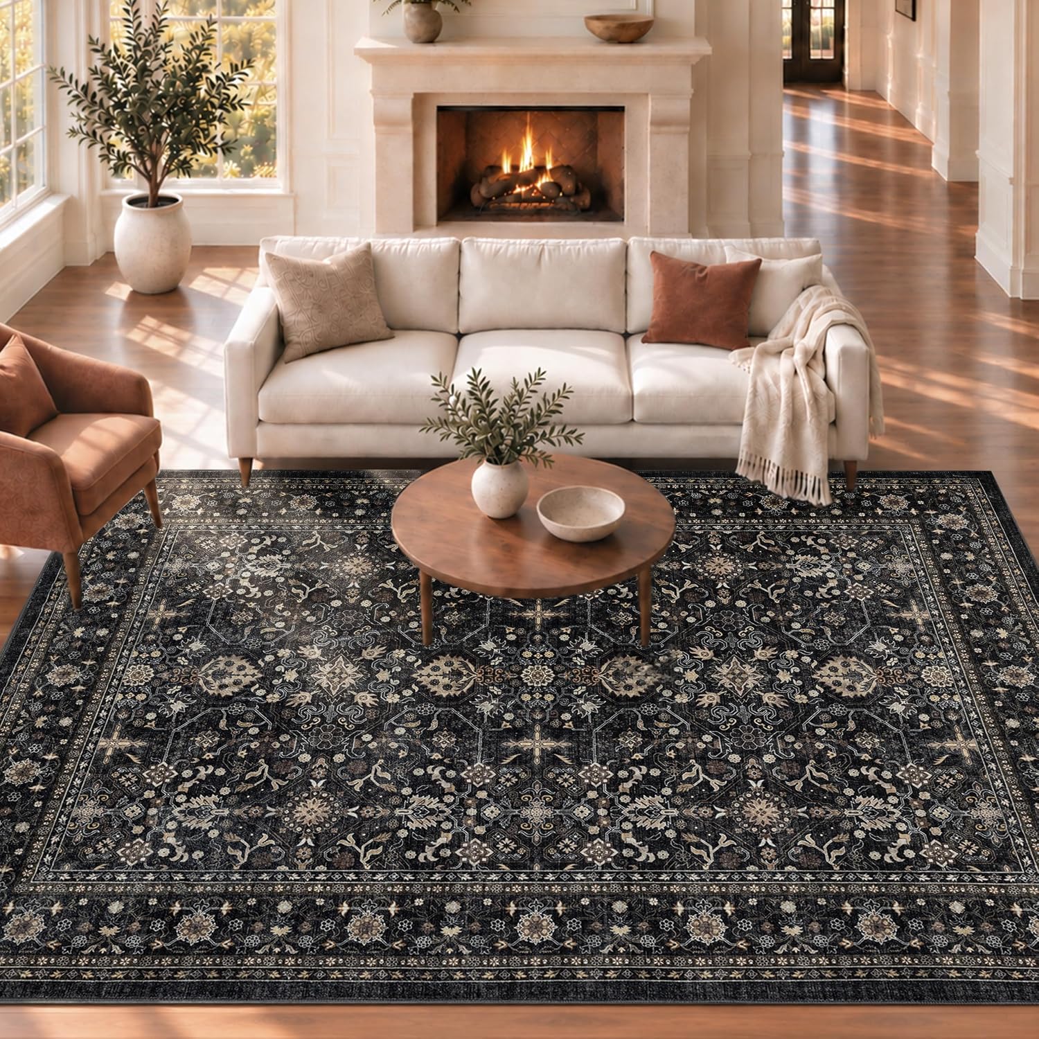 Thumbnail 4 de Ruaruarug Area Rug 8×10 Non-Slip, Machine Washable