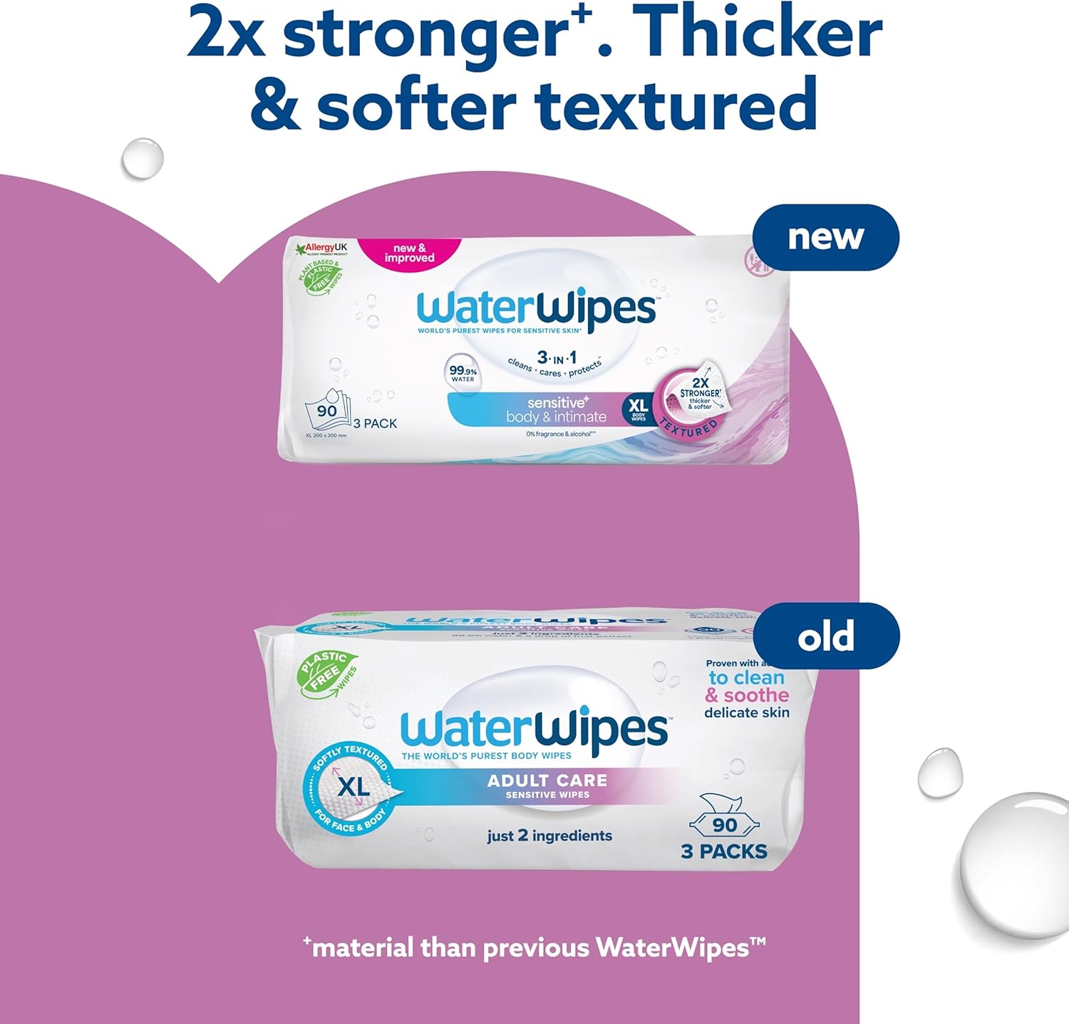 Thumbnail 2 de WaterWipes Sensitive+ Body & Intimate Wipes 90