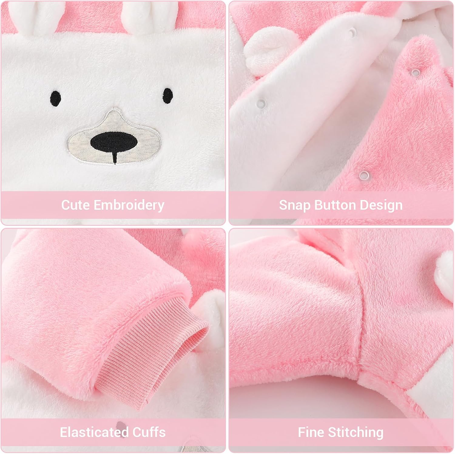 Thumbnail 5 de WYTbaby Baby Snowsuit Fleece Romper 1pc