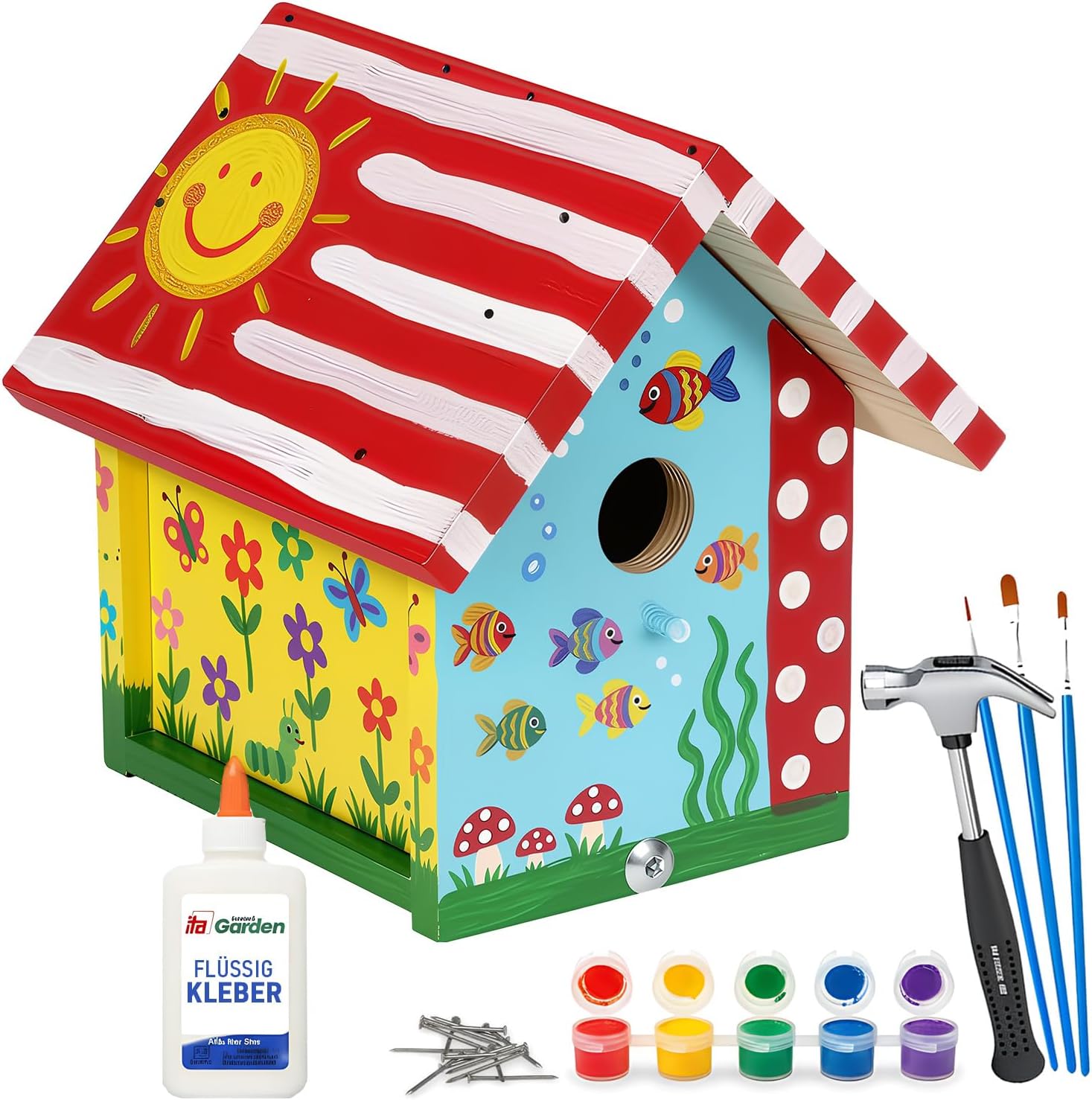 Thumbnail 6 de ITA DIY Nistkasten zum Zusammenbauen und Bemalen Skyhaven – Komplett-Bausatz für Kinder