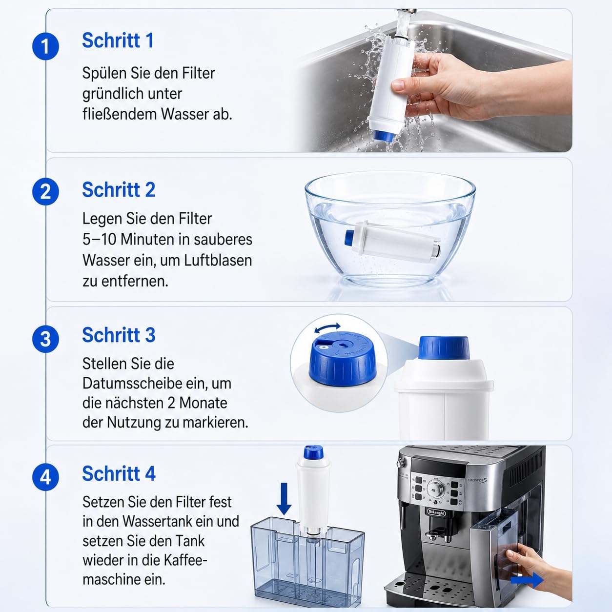 Thumbnail 5 de Molifal Wasserfilter für Delonghi Kaffeevollautomaten 6-Stück