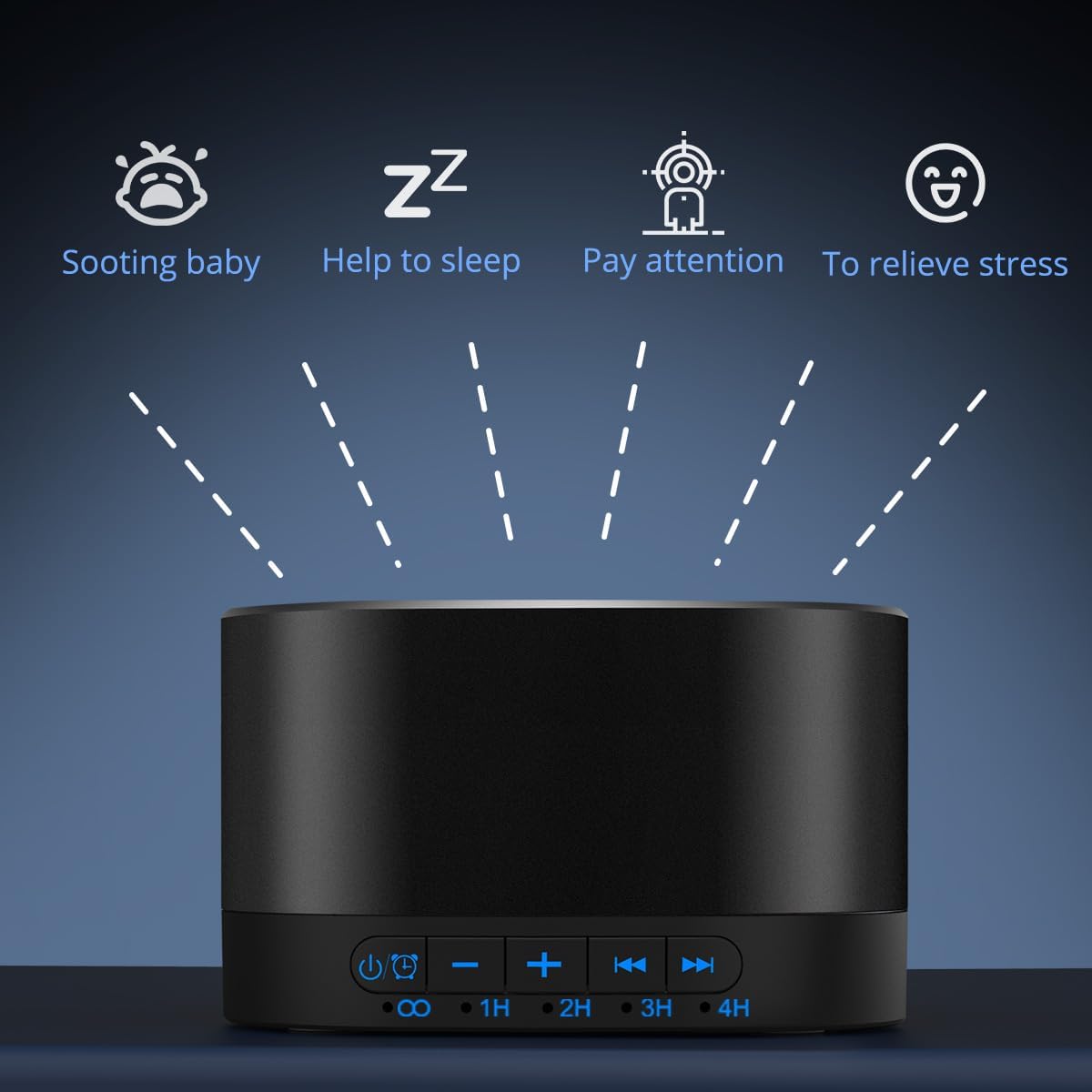 Thumbnail 6 de Magicteam Sound White Noise Machine with 20 Non-Looping Sounds and Memory Function