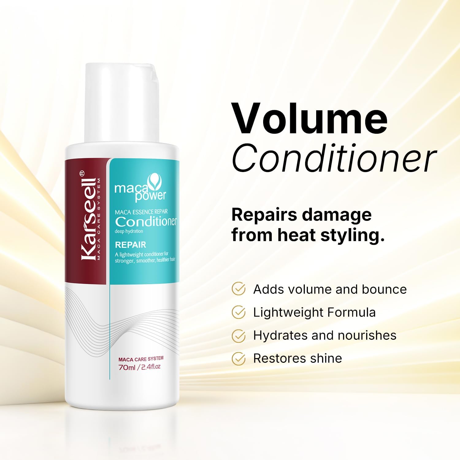 Thumbnail 4 de Karseell Coffret de soins capillaires Collagen (masque + shampooing volumateur + après-shampooing) en formats voyage