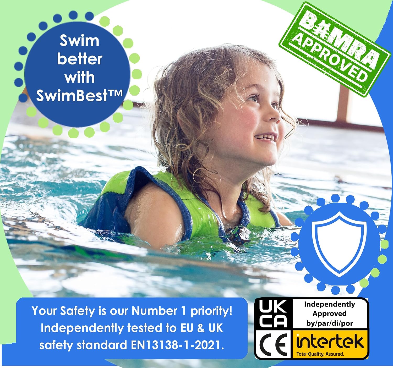 Detalle de SwimBest Swim Vest adjustable buoyancy 1–6 years 🏊
