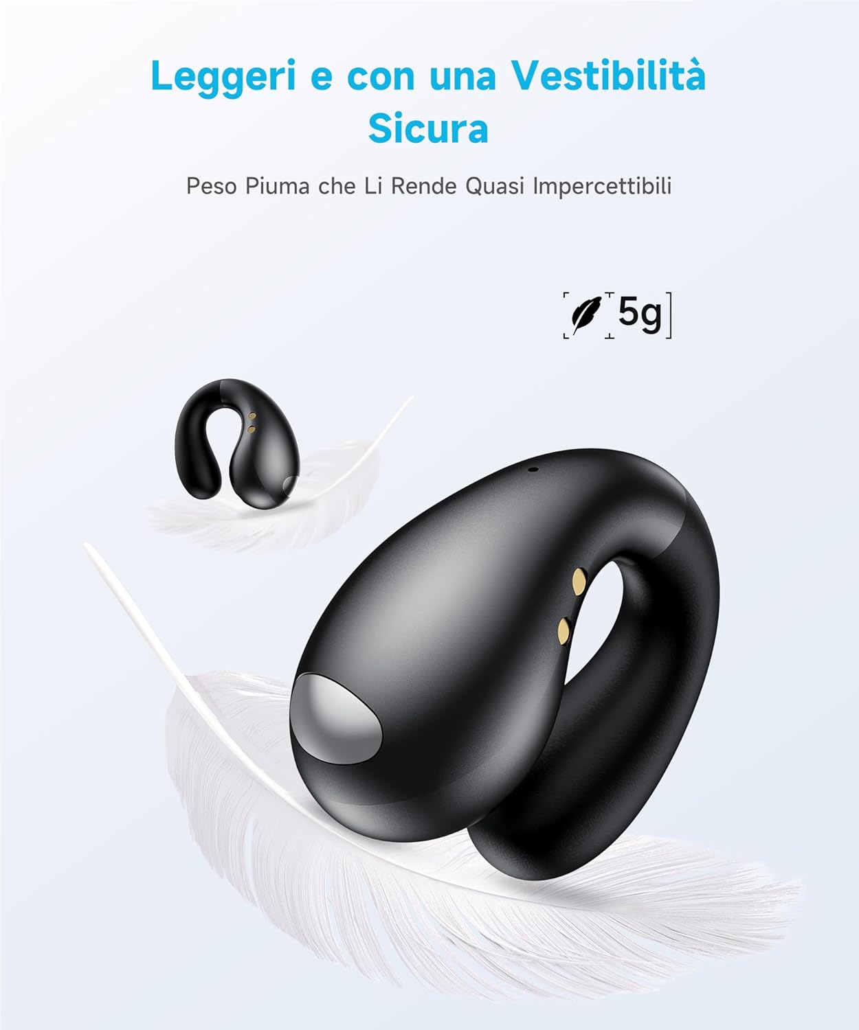 Thumbnail 2 de 2026 Sports Cuffie Bluetooth 6.1: Auricolari clip sportivi eleganti con custodia di ricarica e IPX7