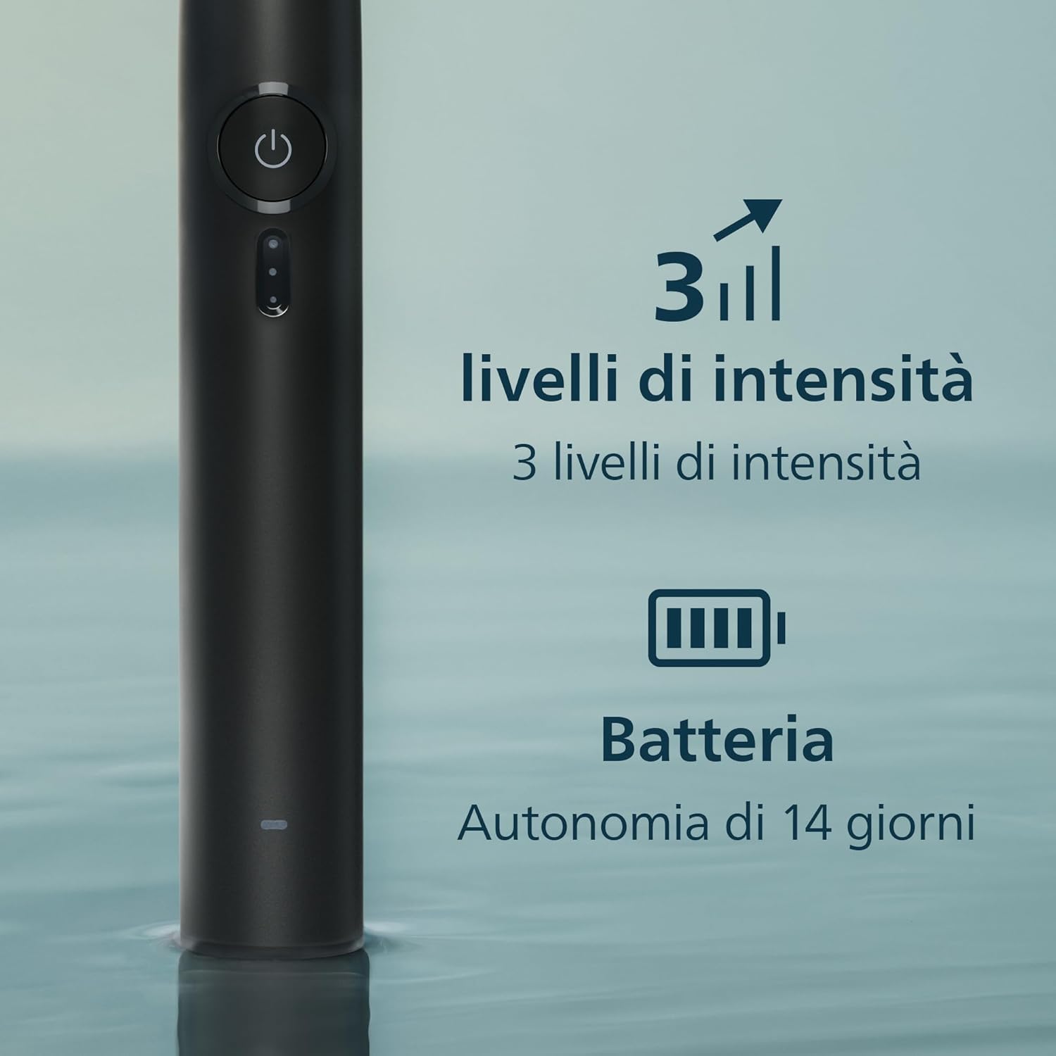 Detalle de Spazzolino elettrico sonico Philips Sonicare Serie 3100 HX4072/42 – Confezione da 2, sensore di pressione e 3 intensità