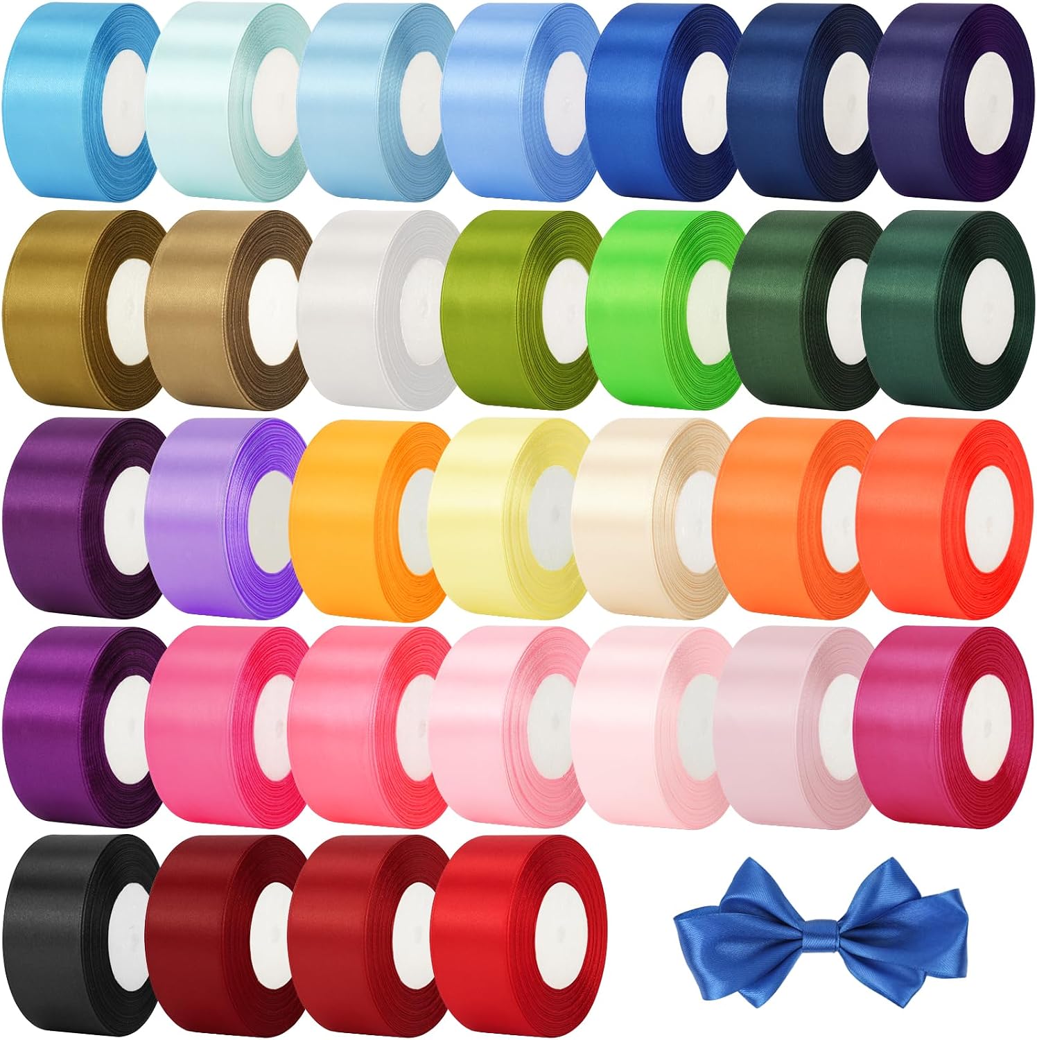 Detalle de NESCCI 800 Yards Ribbon – 1-1/2 Inch Satin Ribbon (Single Face) for Gift Wrapping and DIY Decor