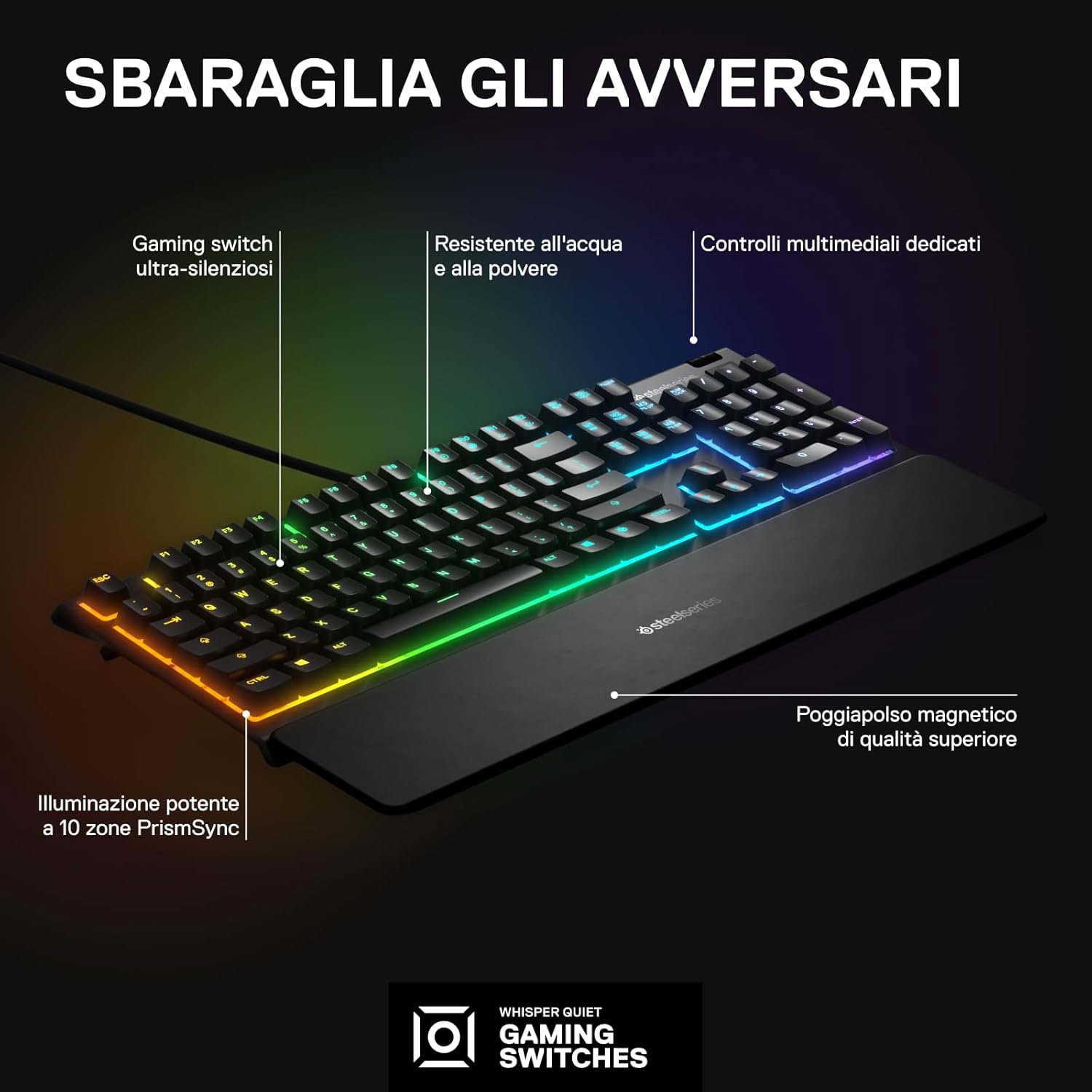 Thumbnail 2 de SteelSeries Apex 3 Tastiera Gaming RGB