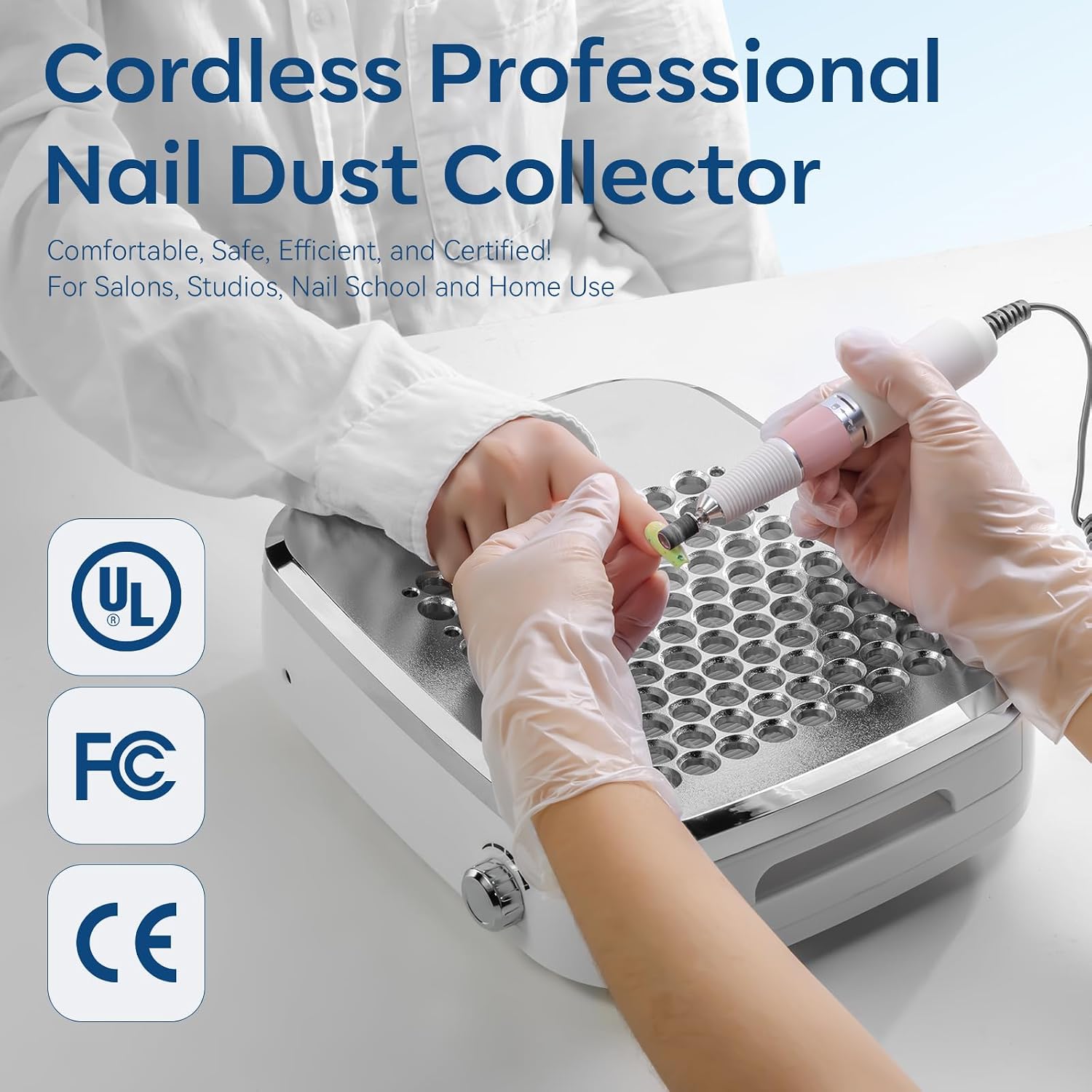 Thumbnail 2 de Makartt Sylvee Cordless Nail Dust Collector – 4000RPM Rechargeable Nail Vacuum