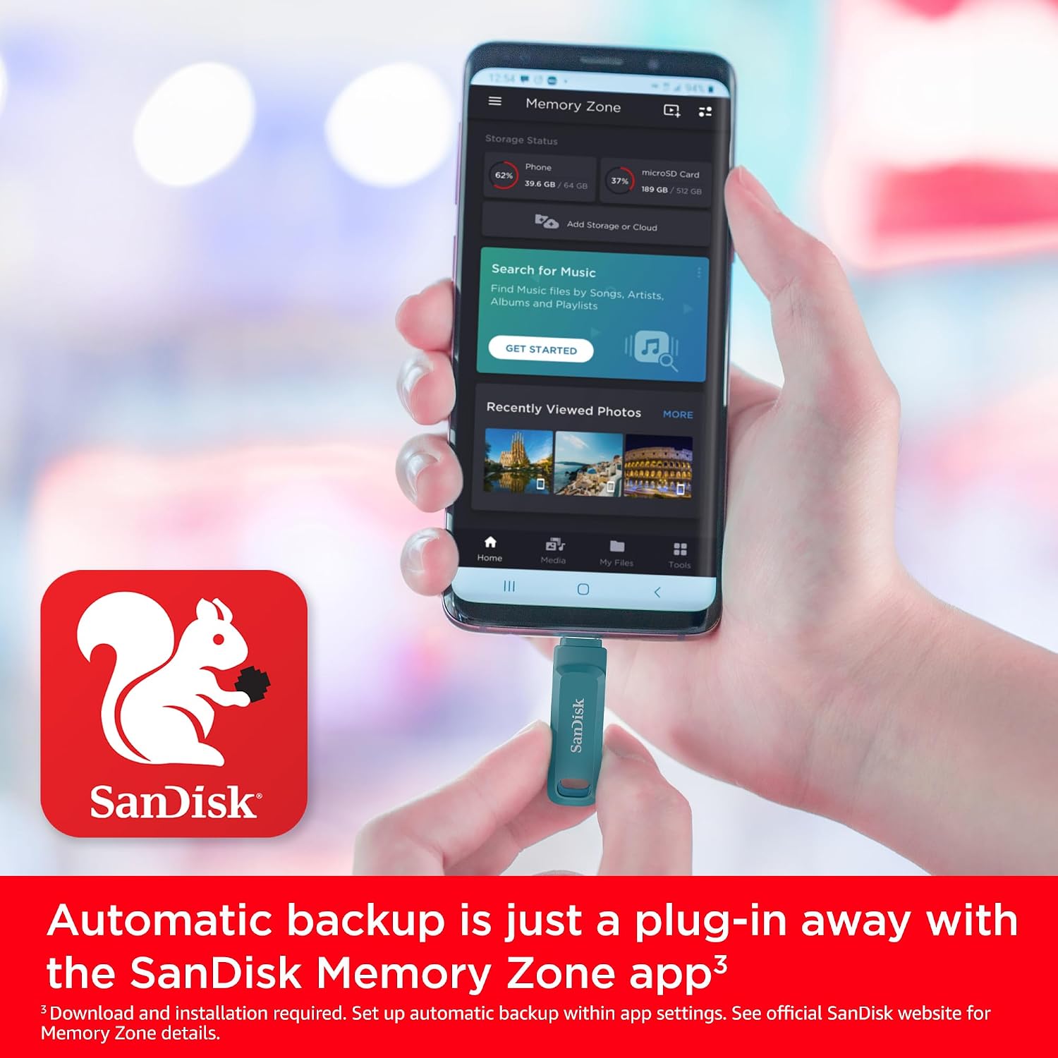 Detalle de SanDisk Ultra Dual Drive Go 128GB USB Type-C & Type-A dual flash drive