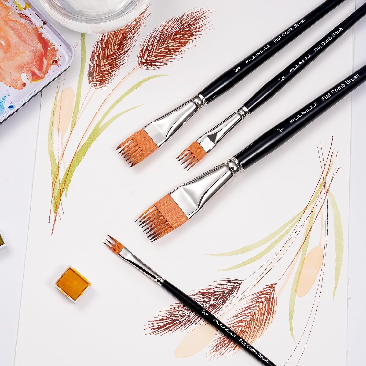 Detalle 2 de Fuumuui 5PCS Grainer Brush Set