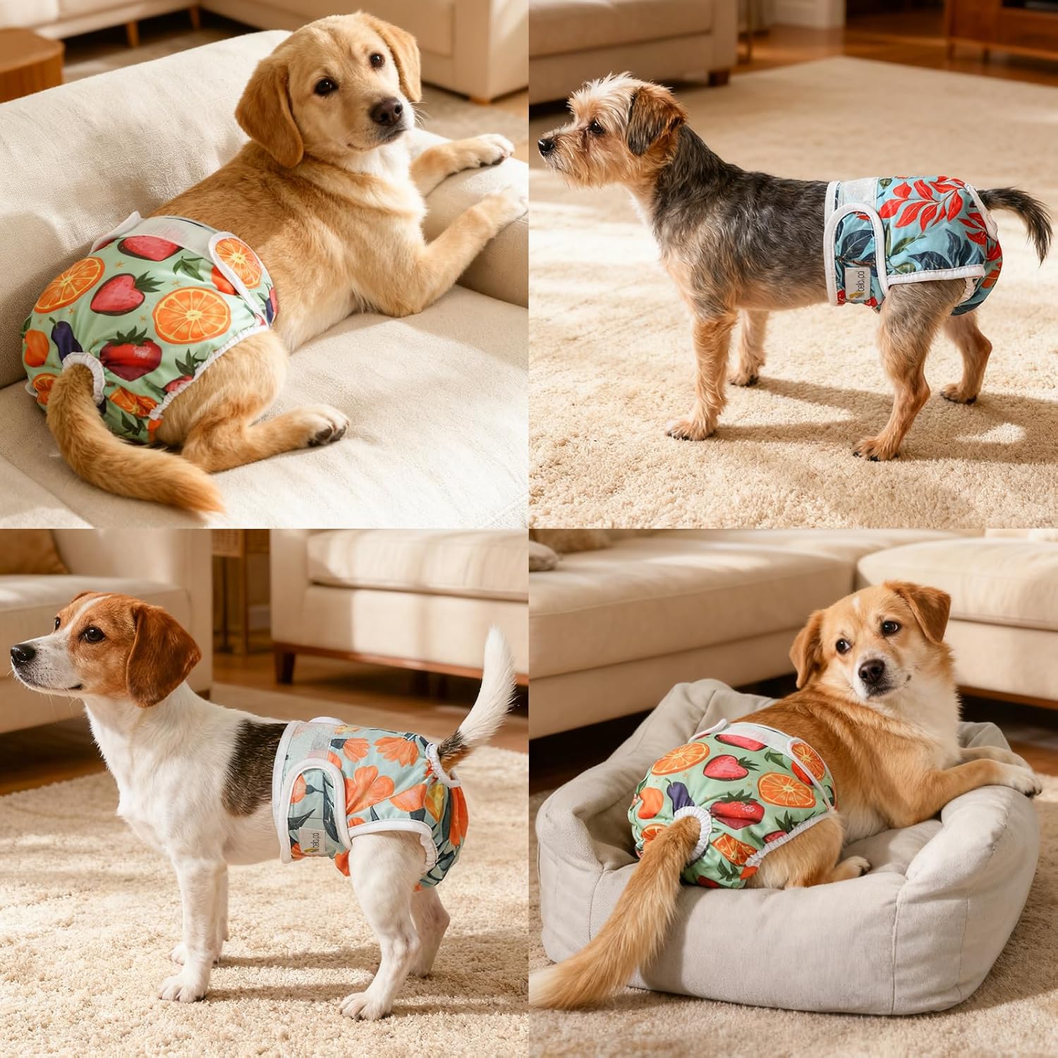 Thumbnail 6 de BELLA & PAL Dog Nappies Female: Reusable XL Period Pants for Large Dogs (3-Pack)