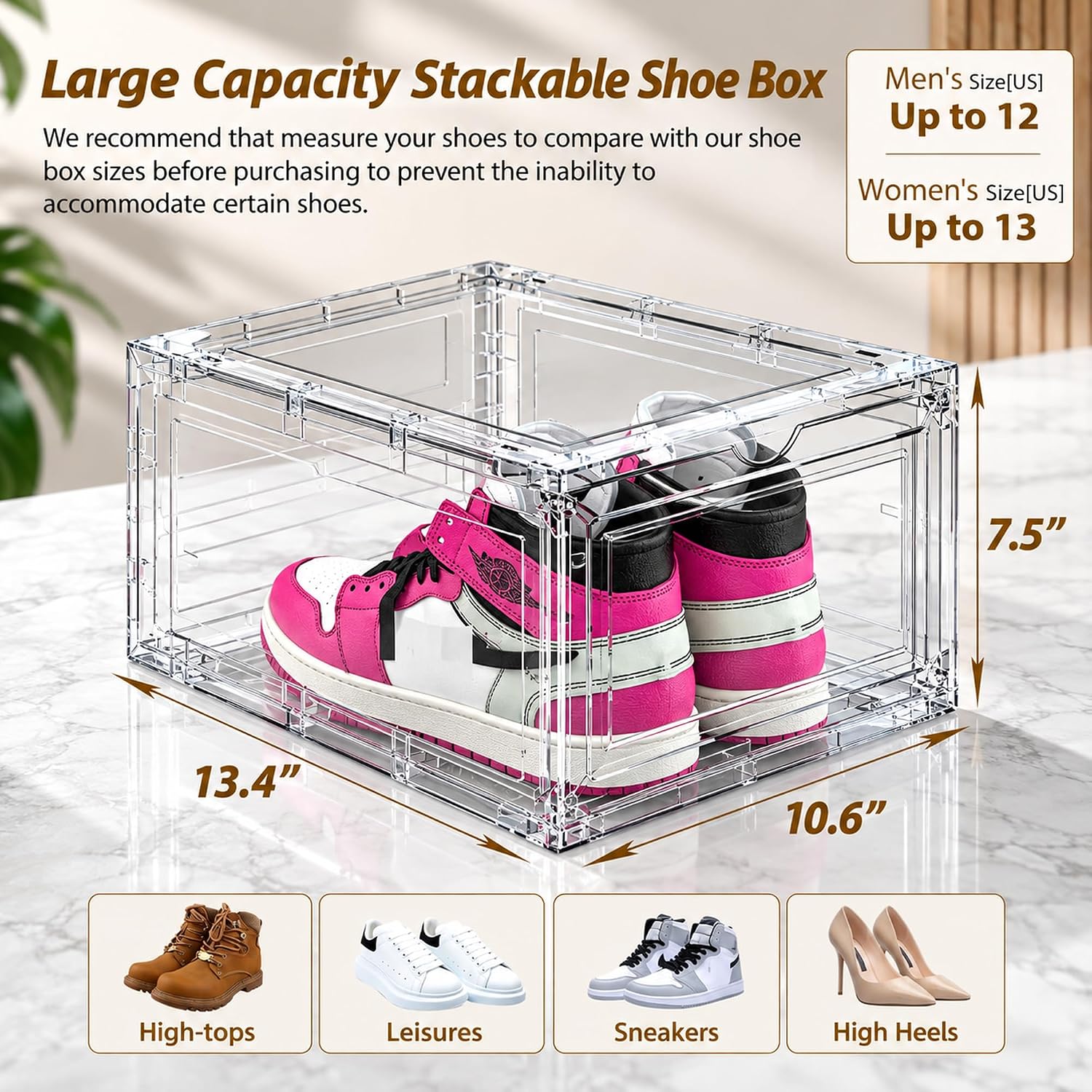 Detalle 2 de Vynlex Shoe Box Organizer, 10-Pack