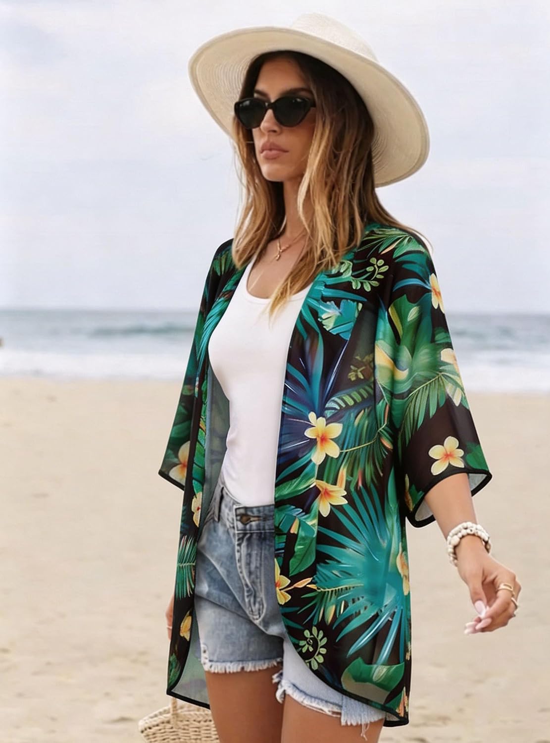 Detalle 2 de CHICGAL Women's Kimono Cardigan, Chiffon
