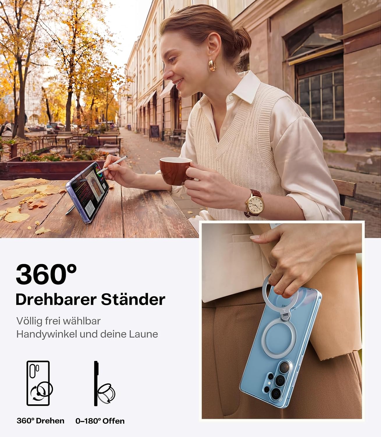 Detalle 2 de TORRAS Ostand Q3 Spin Hülle für Samsung Galaxy S26 Ultra
