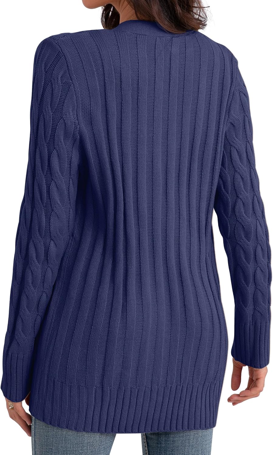 Thumbnail 5 de GRECERELLE Damen Strickjacke / Strickcardigan lang mit Taschen & Knöpfen
