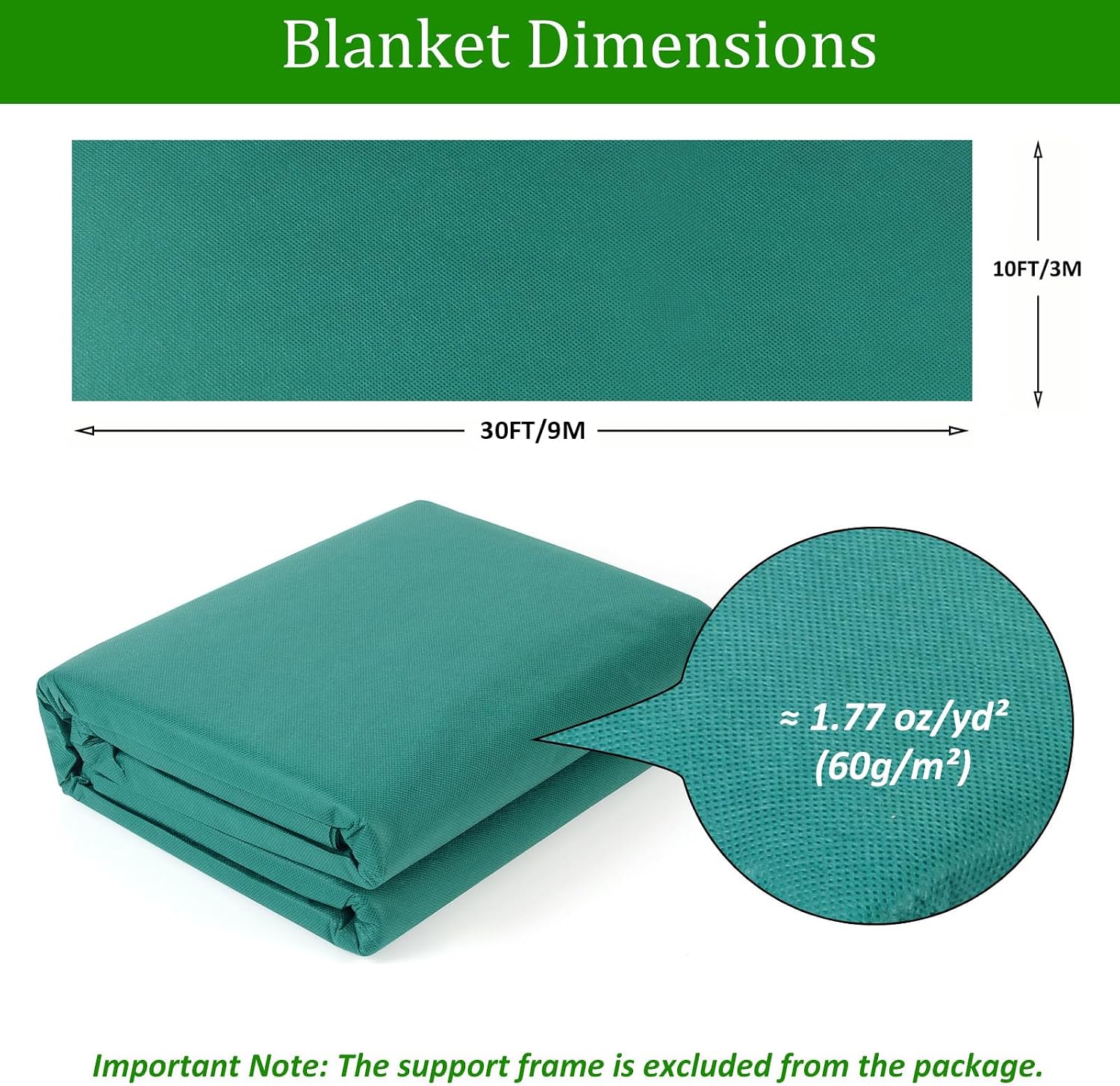 Detalle 2 de Plant frost cover 10 × 30 ft