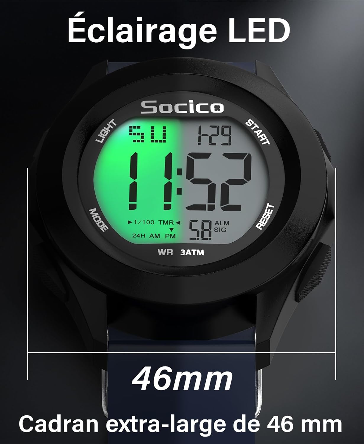Thumbnail 4 de SOCICO Montre Numérique Militaire Étanche