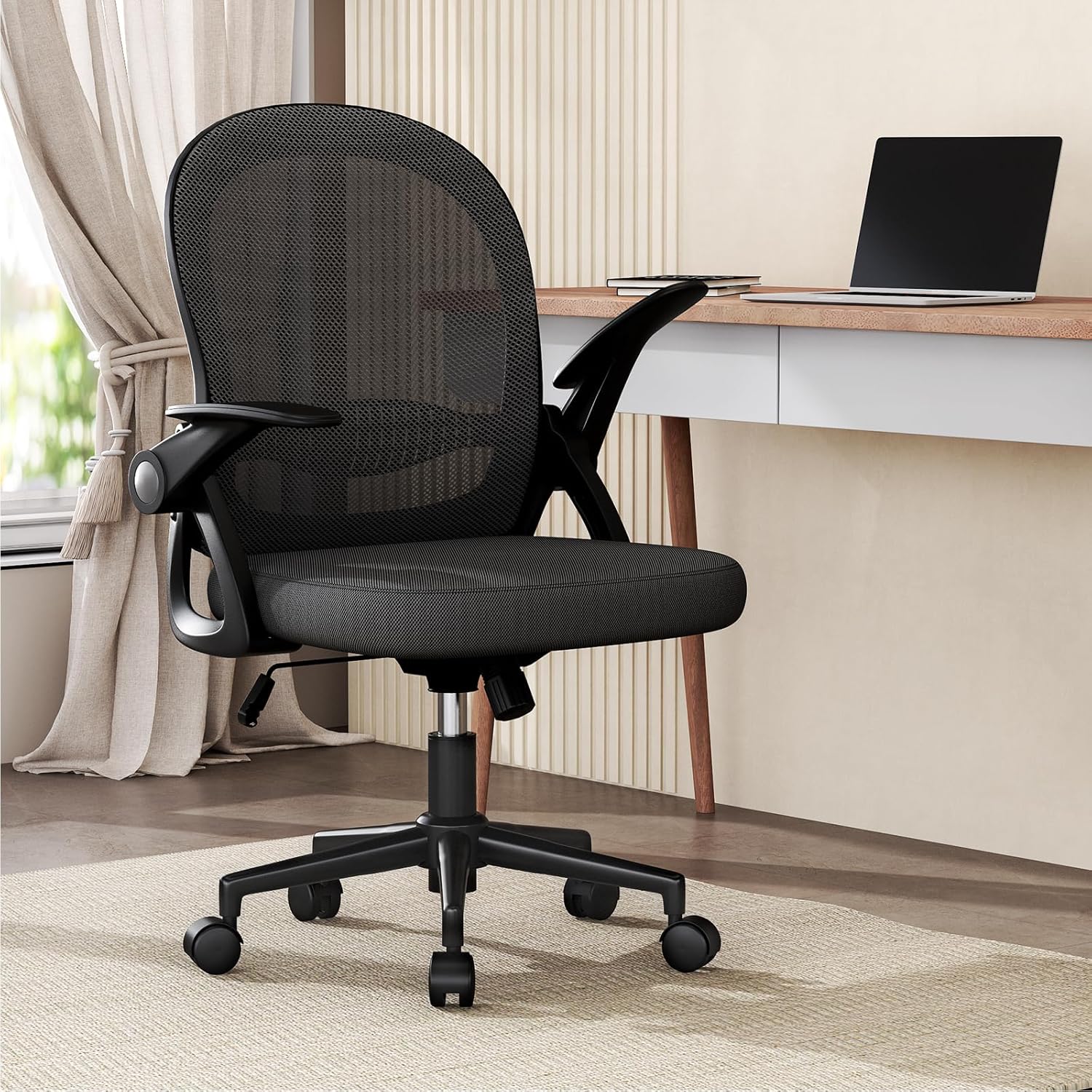 Detalle 2 de Naspaluro Silla de Oficina Giratoria con Reposabrazos y Malla