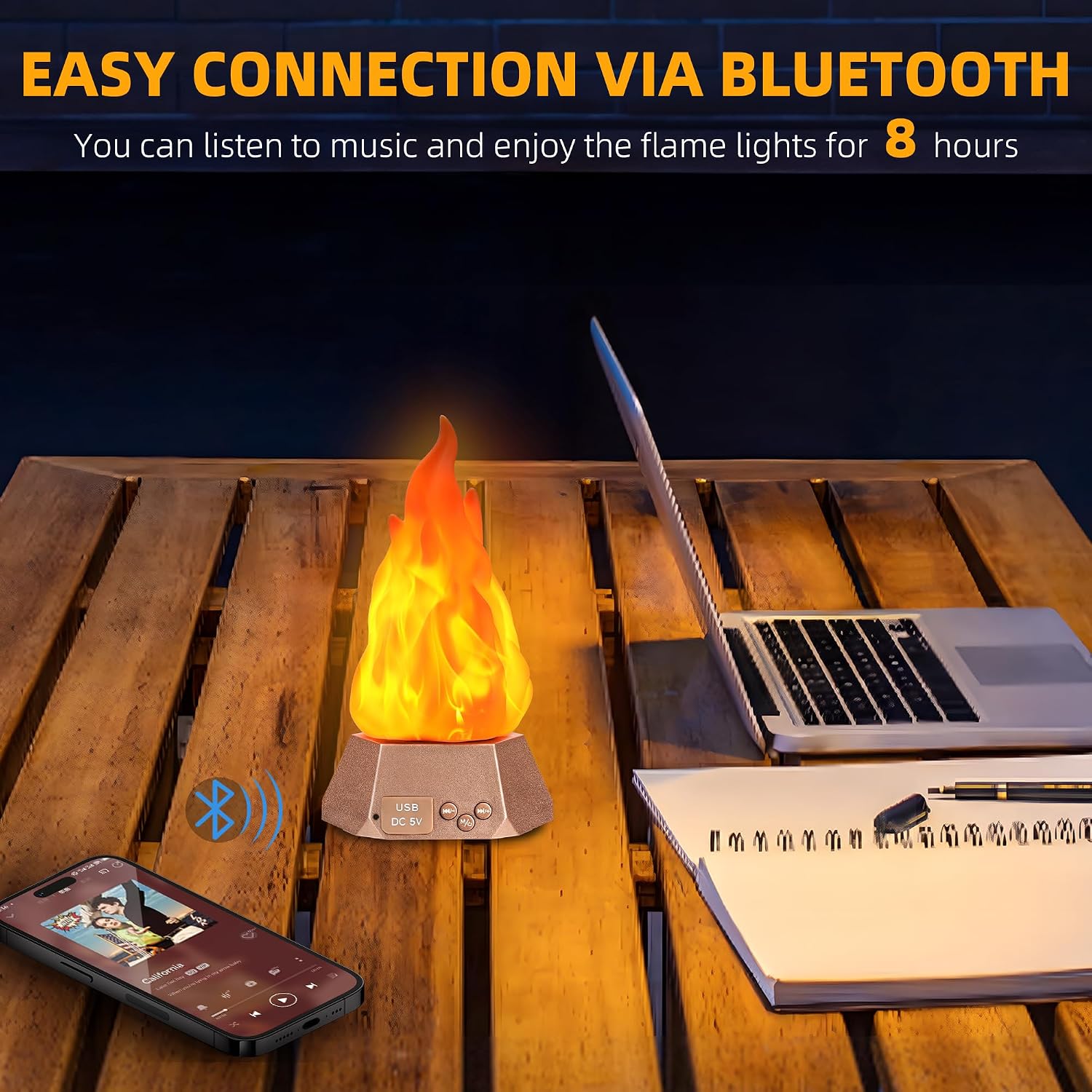 Detalle de Toodour Outdoor Flame Lights 2-Pack