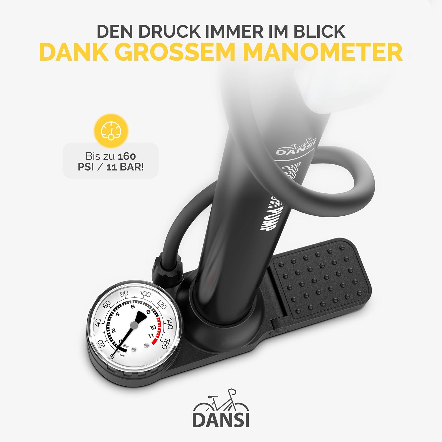 Detalle 2 de DANSI Stand-Fahrradpumpe AV SV DV