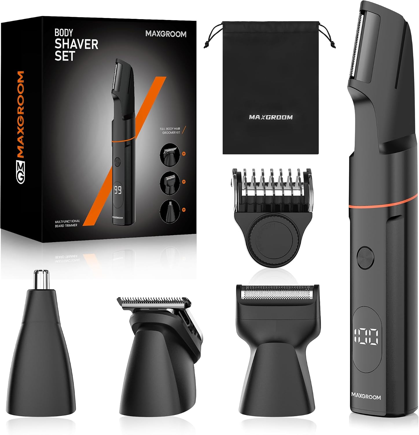 Detalle de MAXGROOM electric body hair trimmer 8000 RPM