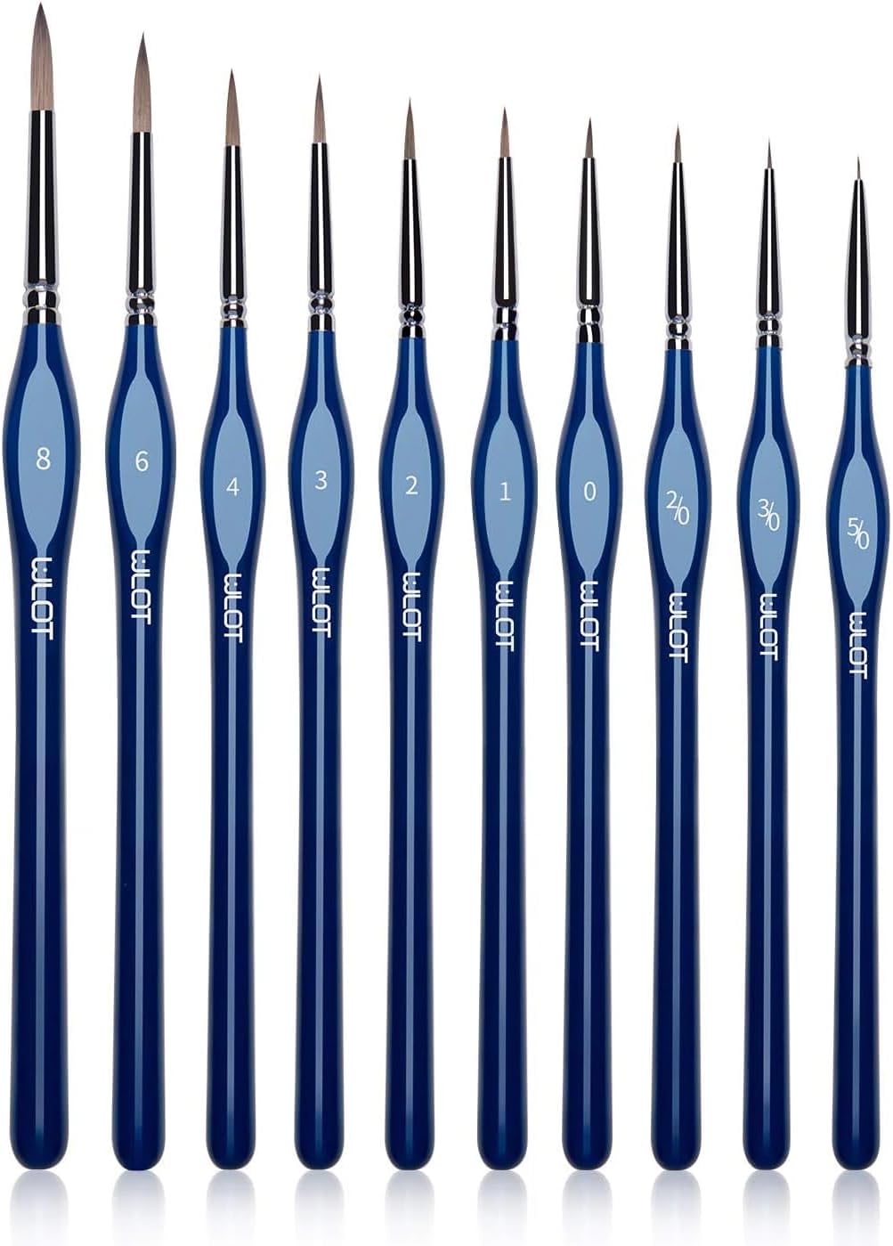 Detalle de Fine Detail Brushes with Triangular Handles: Precise Miniature Detailing (10-Piece Set)