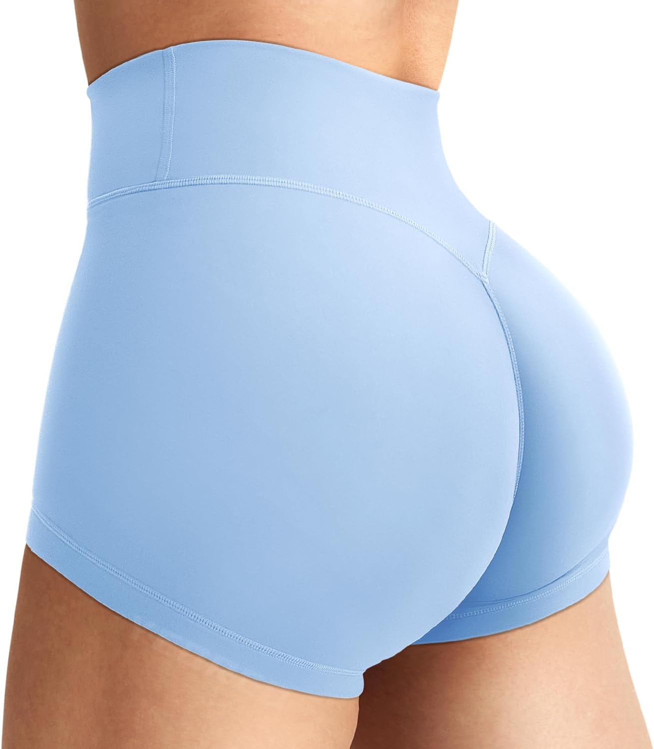 Thumbnail 6 de YEOREO Women's Biker Shorts 2.5" No Front Seam: High-Withed Scrunch Workout Shorts for Training