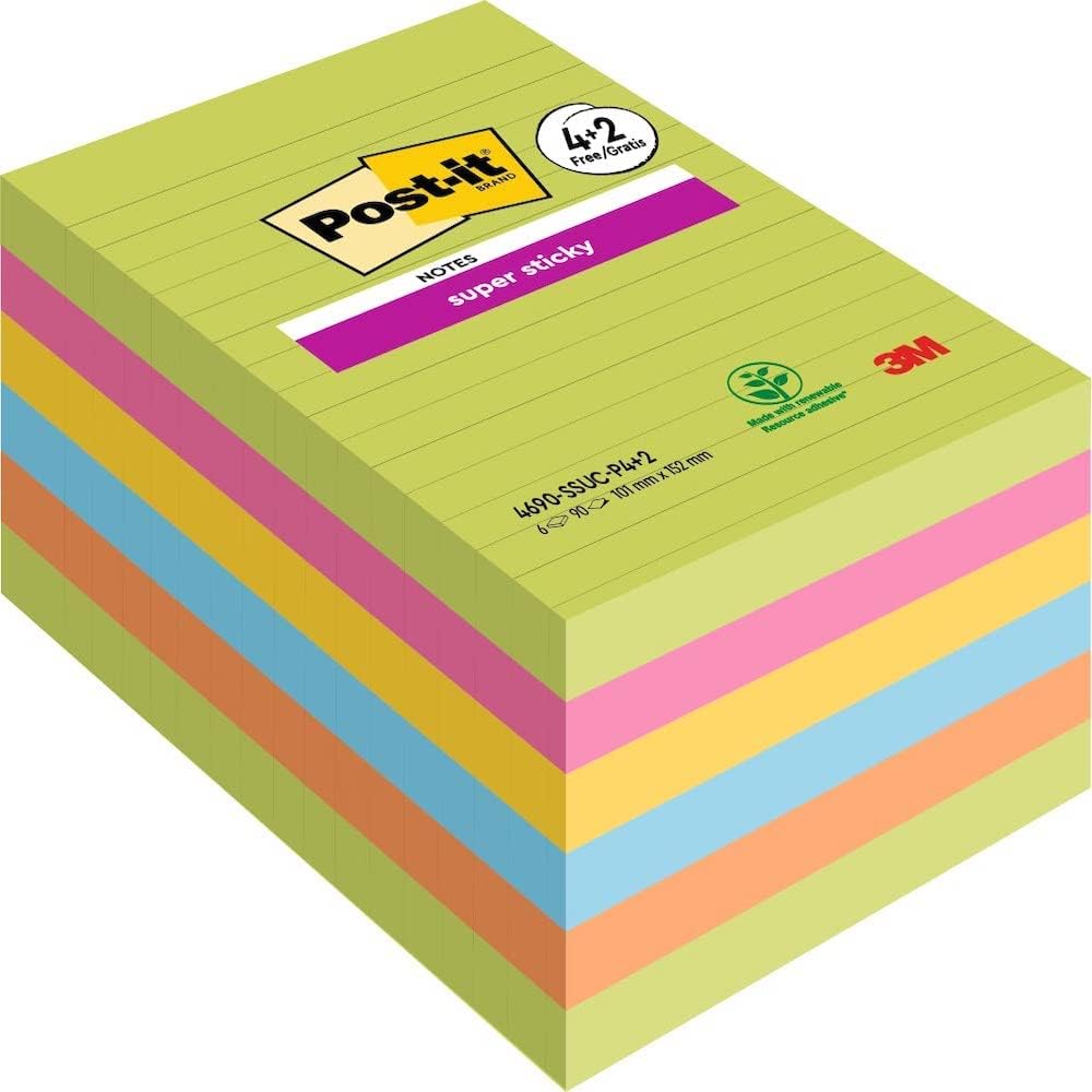 Thumbnail 6 de Post-it Notes Super Sticky Grand Format XXL 101 x 152 mm