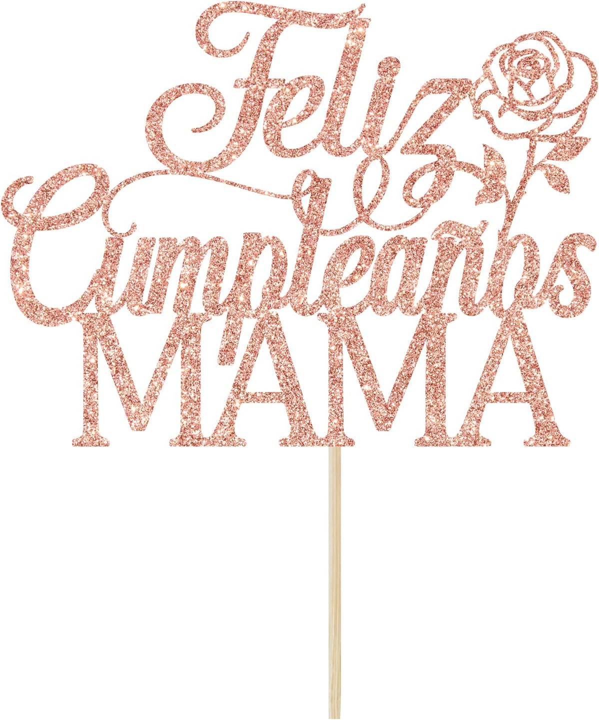 Thumbnail 5 de Cake Topper in Rose Gold Glitter