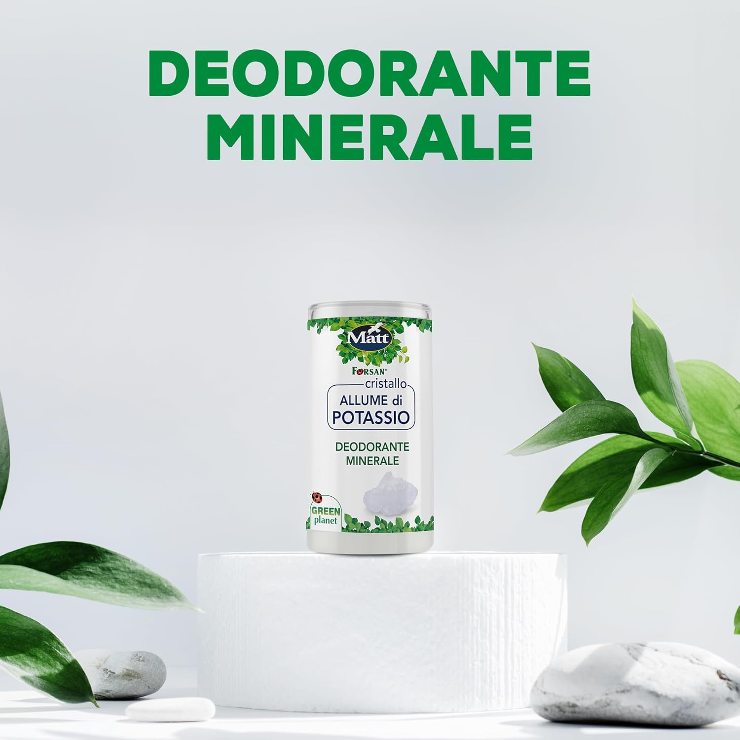 Detalle 2 de Matt Forsan Cristallo Allume di Potassio – Deodorante minerale naturale 120 g