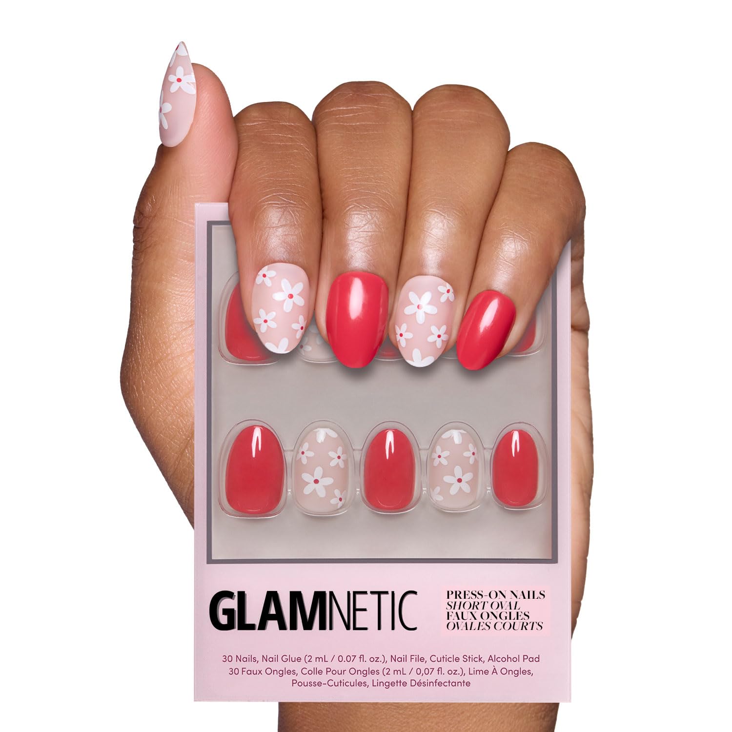 Thumbnail 6 de Glamnetic Press On Nails – Sugar BB Spring Nails (Super Short Baby Pink, Glossy Finish) 30-Nail Kit