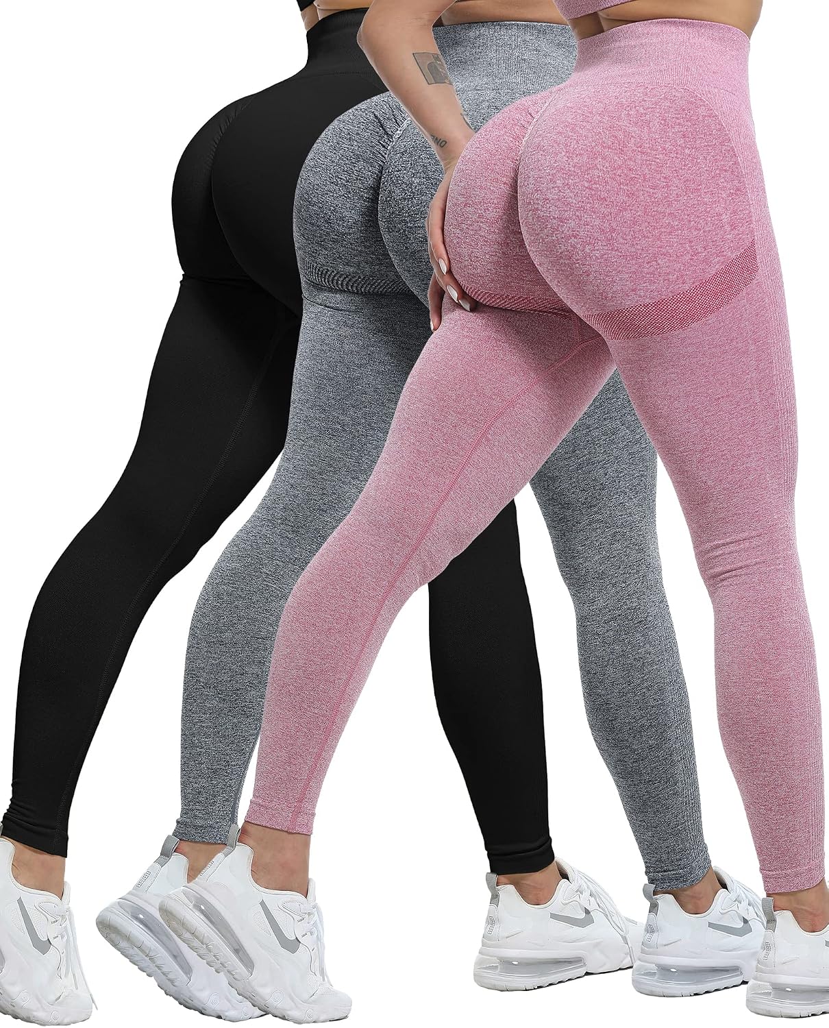 Detalle 2 de CHRLEISURE Workout Leggings Set for Women 3 Piece 📈