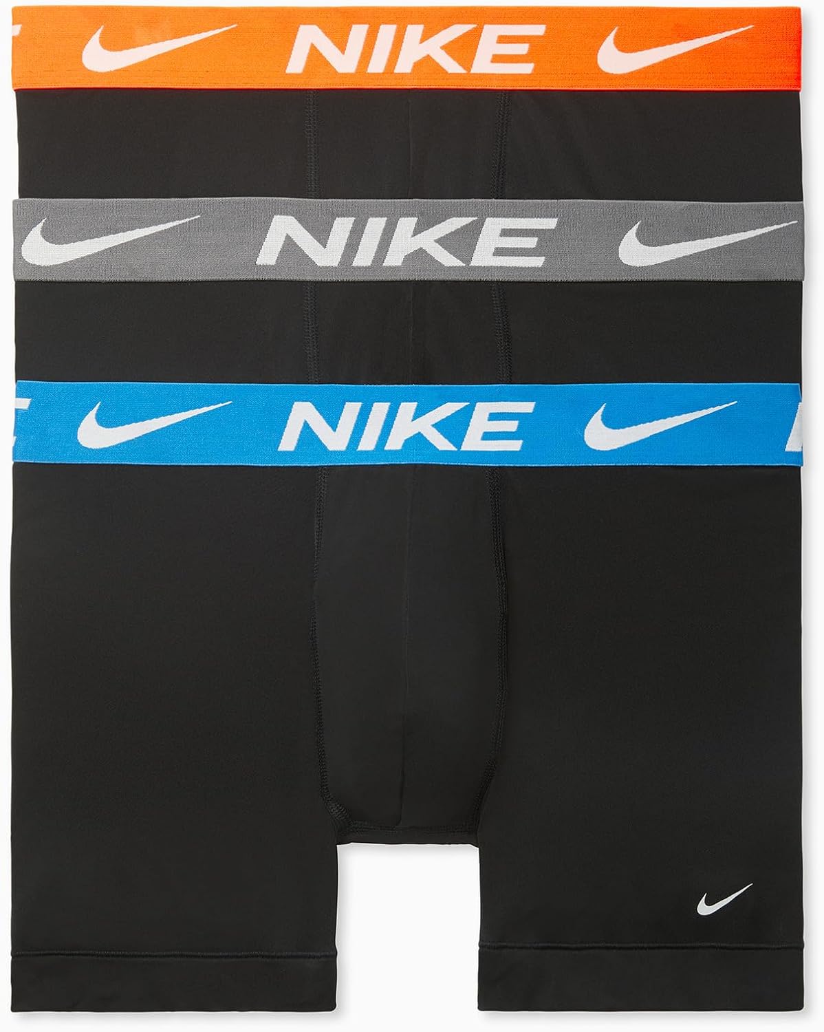 Detalle de Nike Underwear Hombre Essential Boxer Briefs Pack de 3 – Ajuste ceñido, elástico y cómodo (XL) en Obsidian/Game Royal/Black