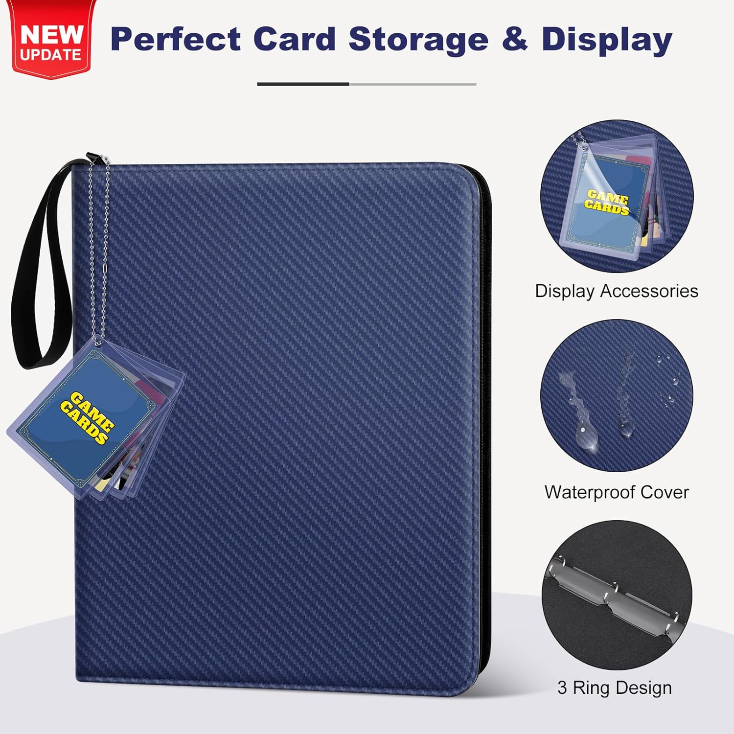 Thumbnail 2 de Mlikero 9 Pockets Card Binder: 720-Capacity, PU Leather, Includes 40 Pages