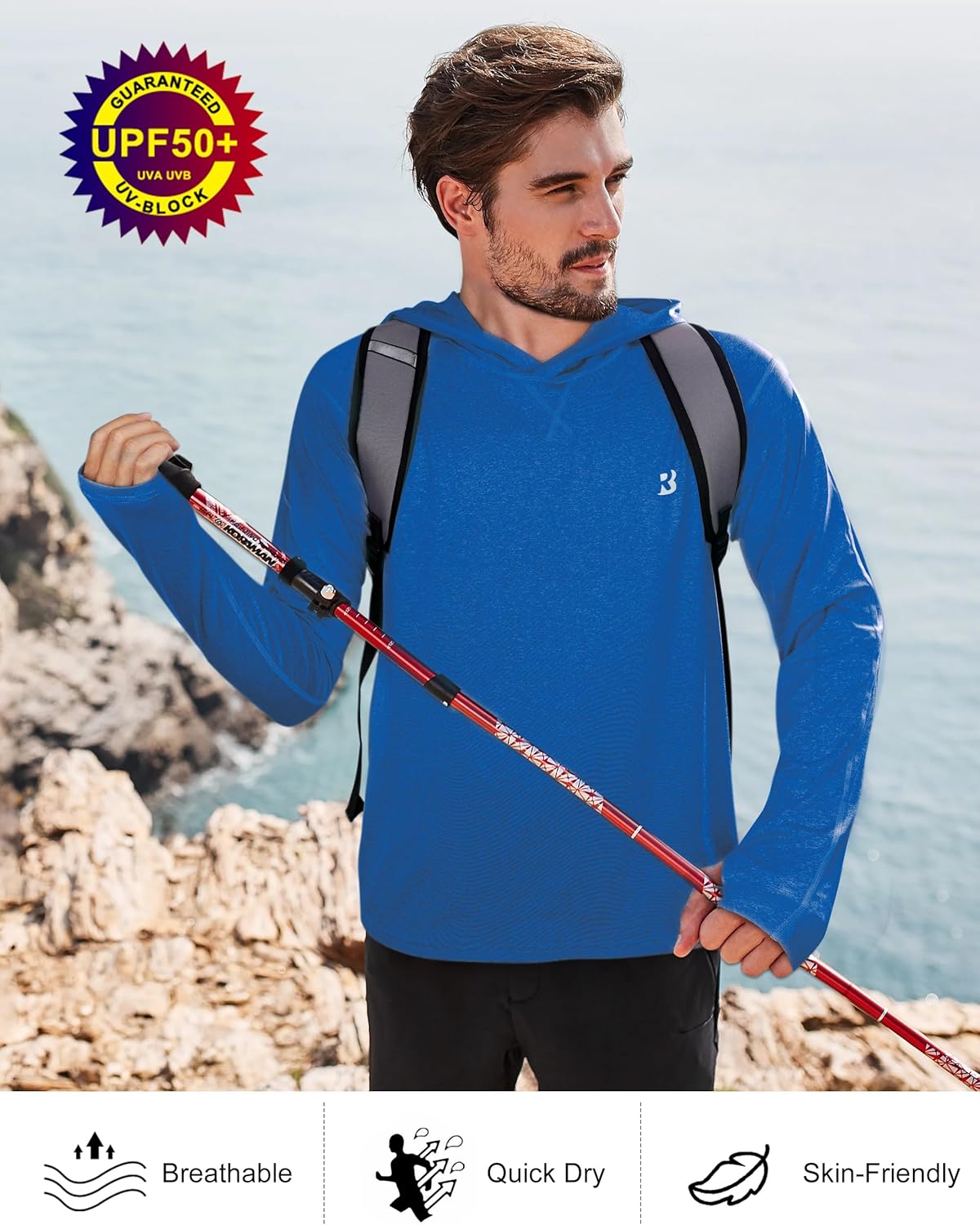 Detalle 1 de Roadbox Mens UPF 50+ Fishing Shirt