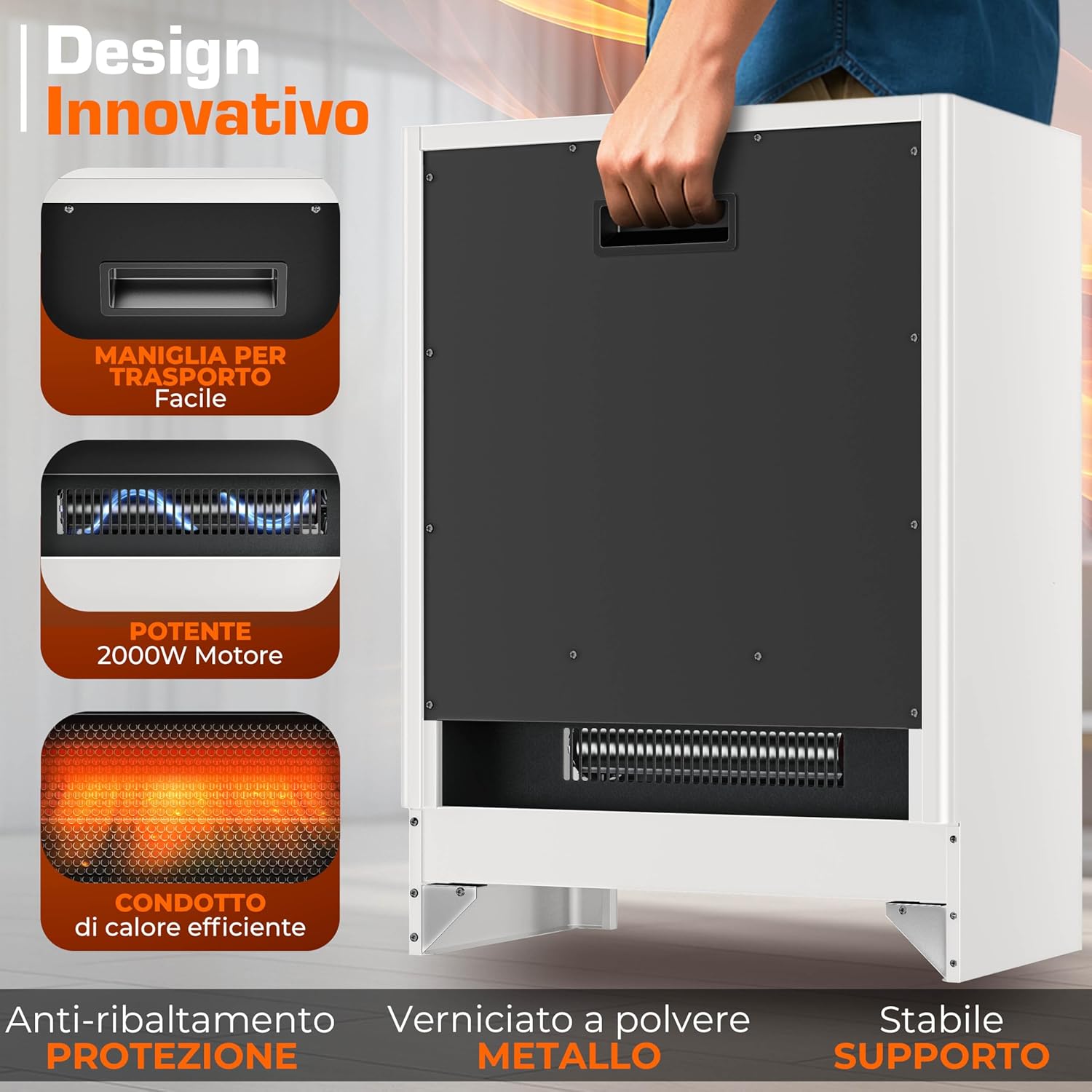 Thumbnail 6 de TRESKO SmartFire Camino Elettrico 2000 W