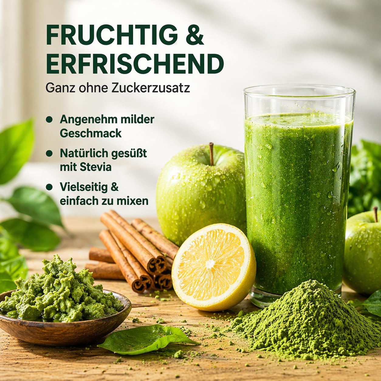 Thumbnail 2 de Grüne Entgiftungspulver Helfer (200 g) mit Matcha, Gerstengras, Spirulina & Chlorella – Pflanzenpulver mit Heidelbeere