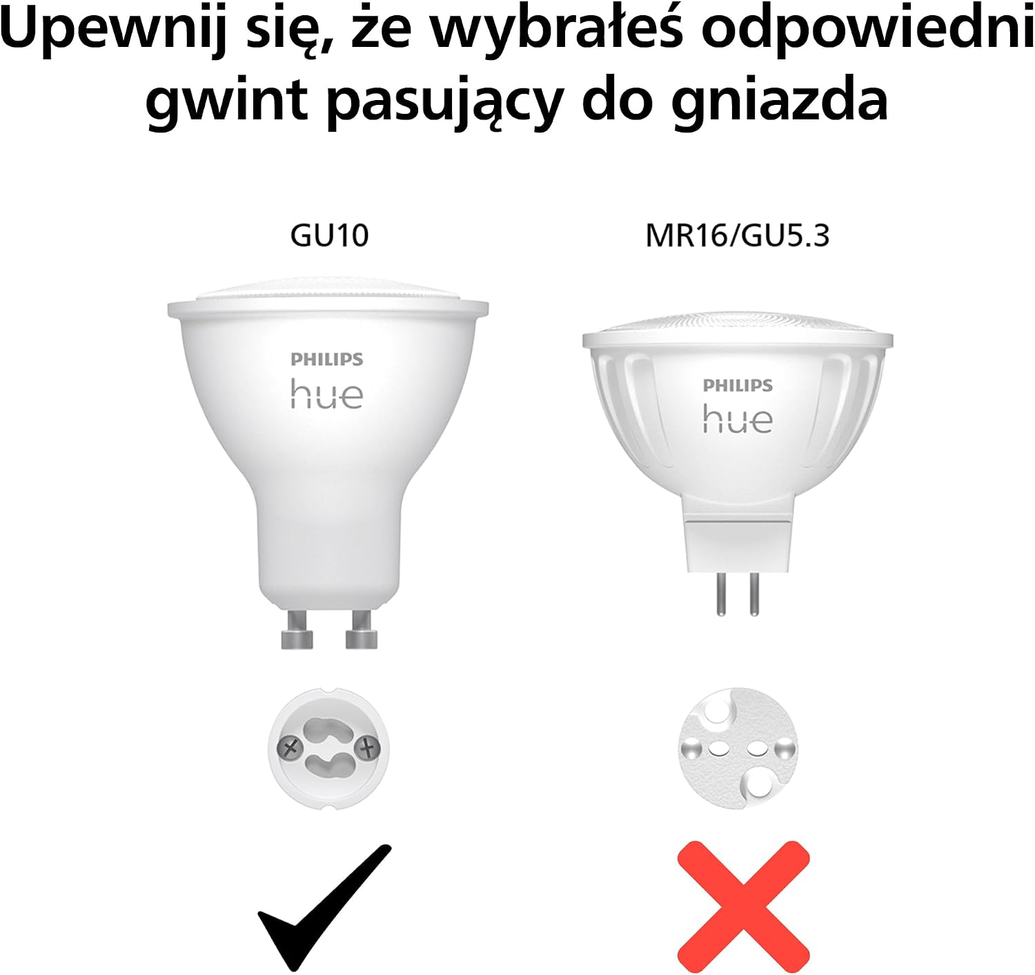 Detalle 1 de Philips Hue 8720169229754 – żarówka reflektorowa GU10 White and Colour Ambiance, 400 lm