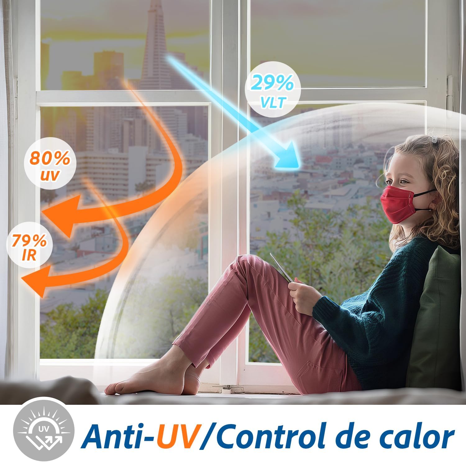 Thumbnail 2 de DIFIT Vinilo Espejo para Ventanas Privacidad y Control Solar 🪟