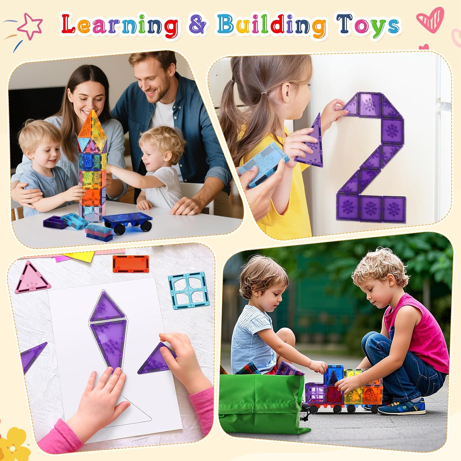 Thumbnail 5 de Xekel 100PCS Magnetic Tiles 100pc set