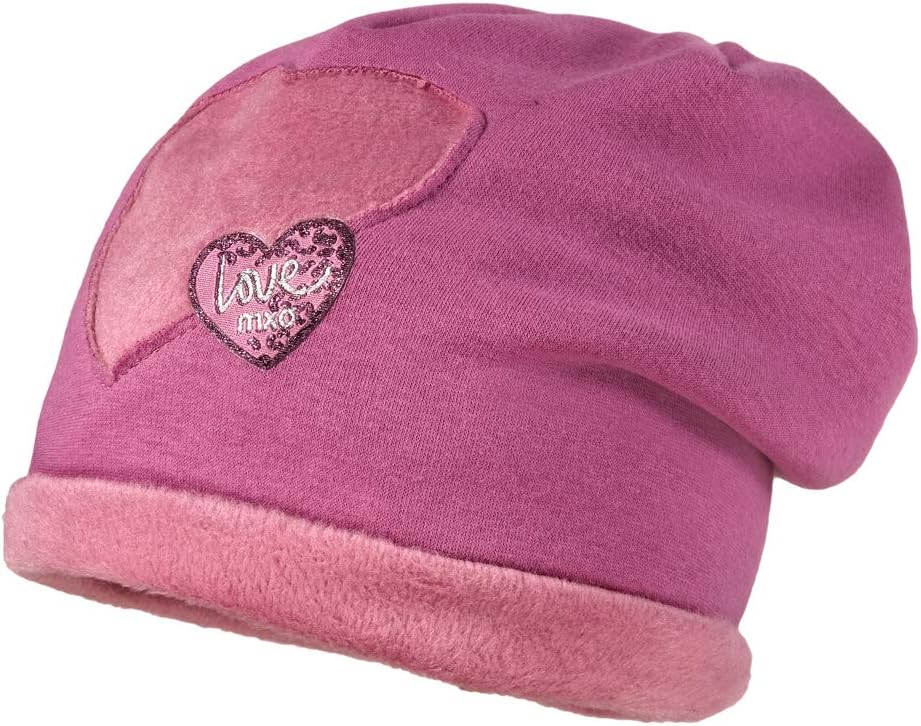 Detalle de MaxiMo Beanie in Jersey con Cuore - Cappellino per Bambine e Ragazze